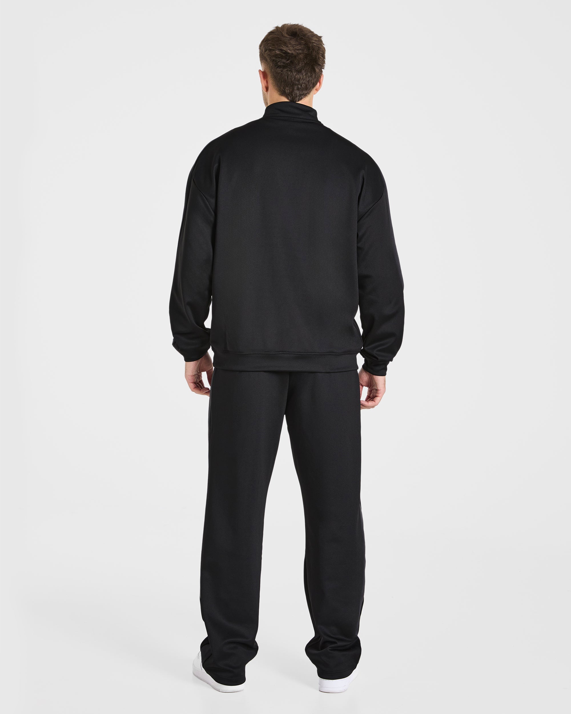 Classic Track Straight Leg Joggers - Black/Charcoal