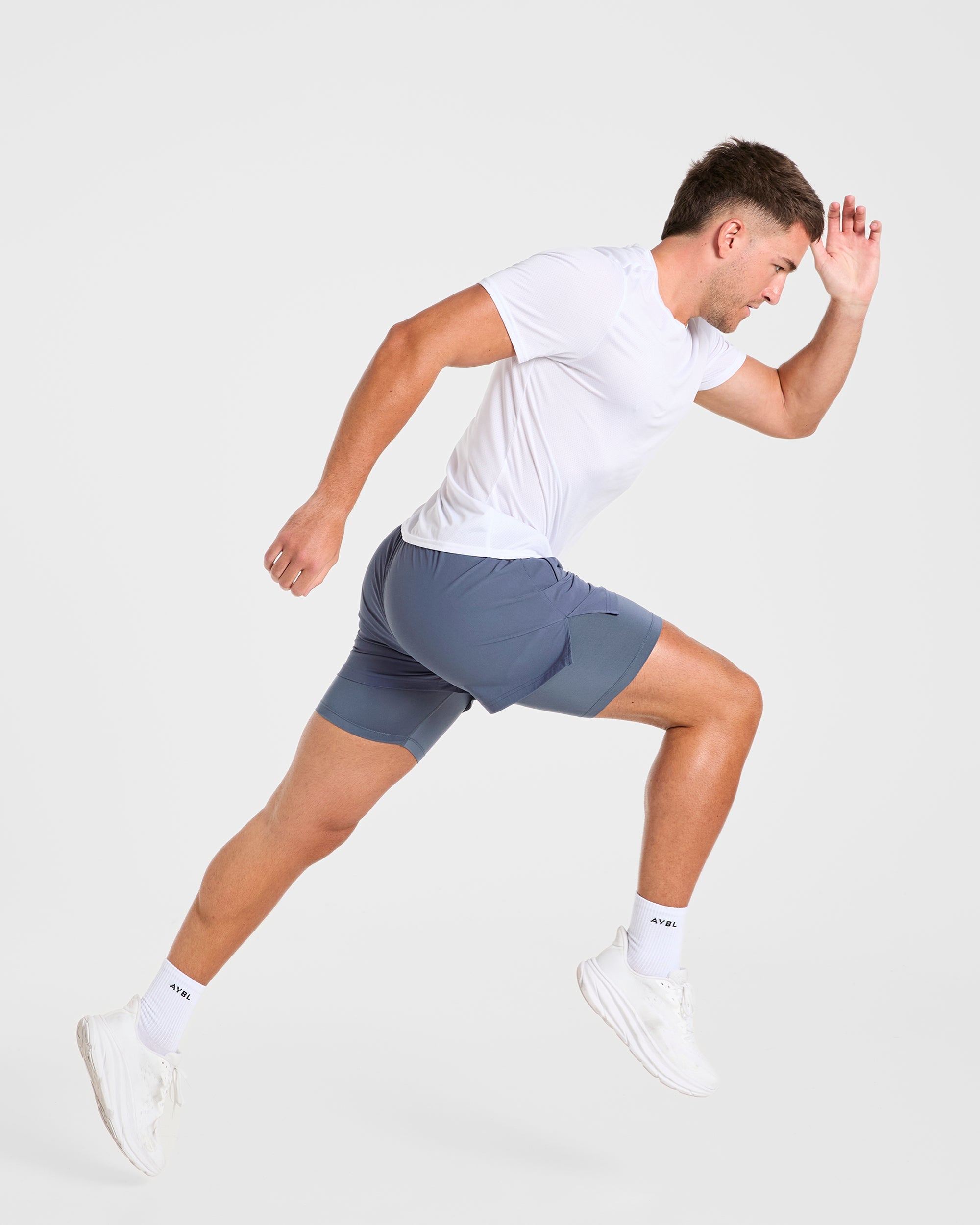 Signature 2 in 1 Shorts - Steel Blue