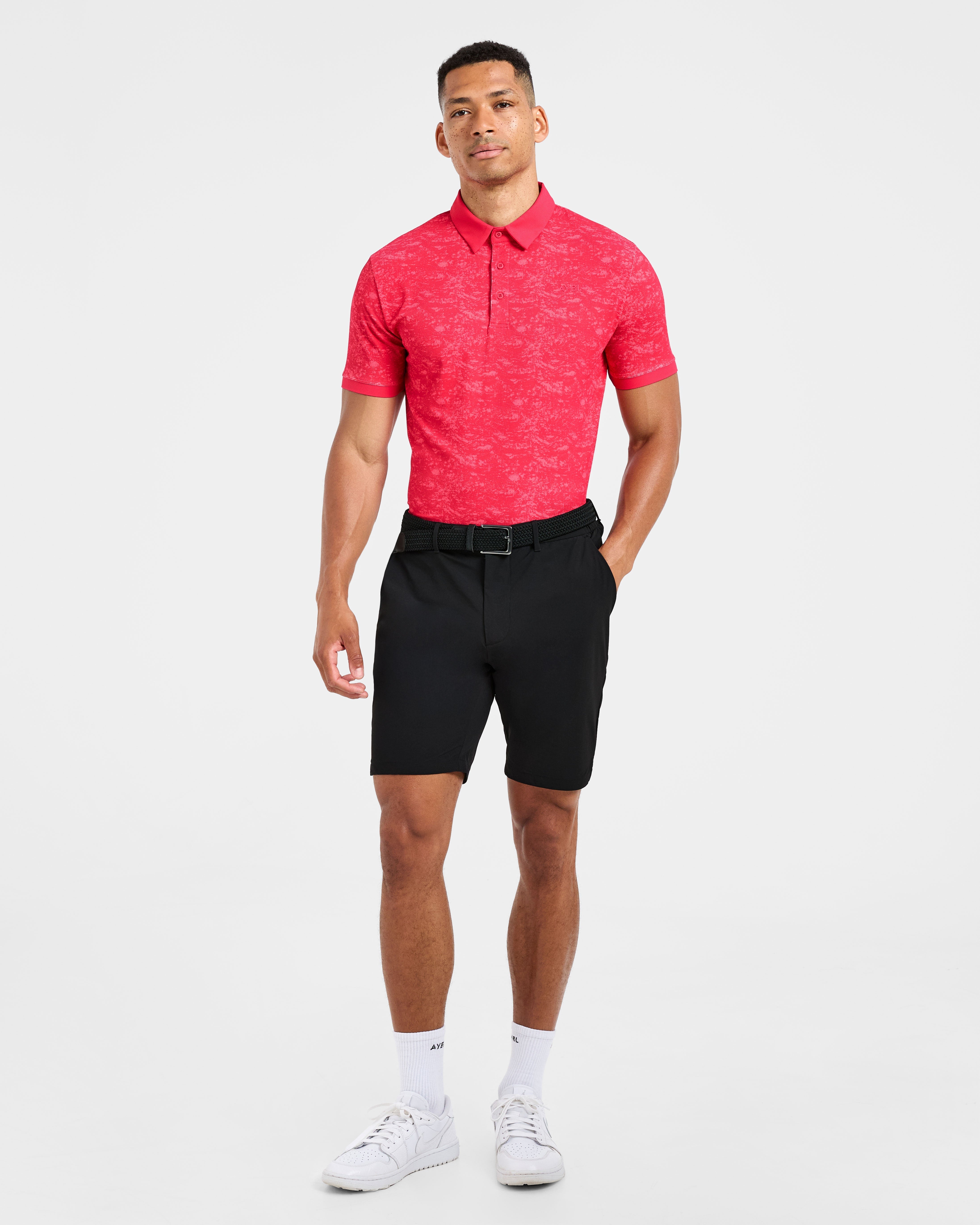 Precision Texture Polo - Summer Red