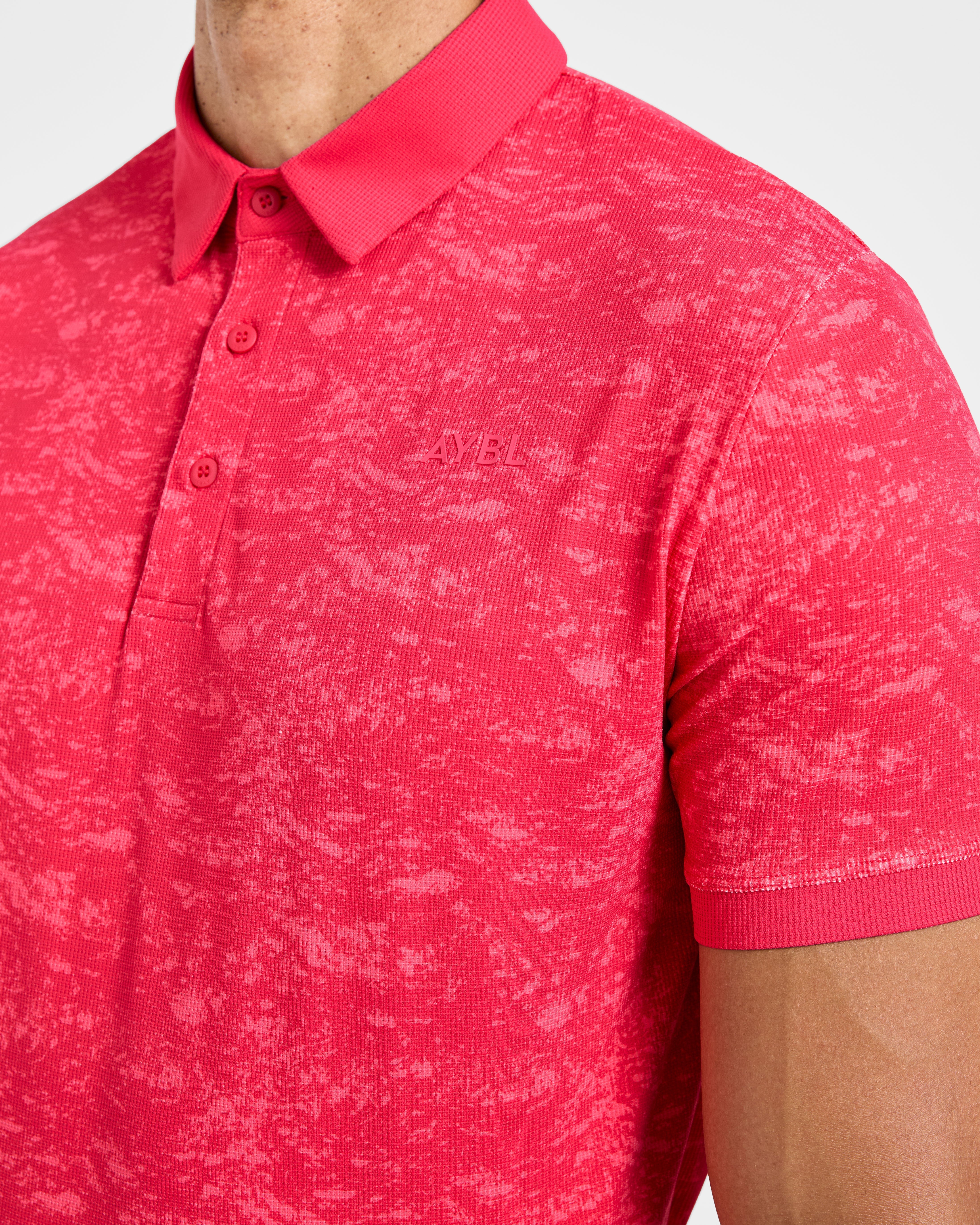 Precision Texture Polo - Summer Red