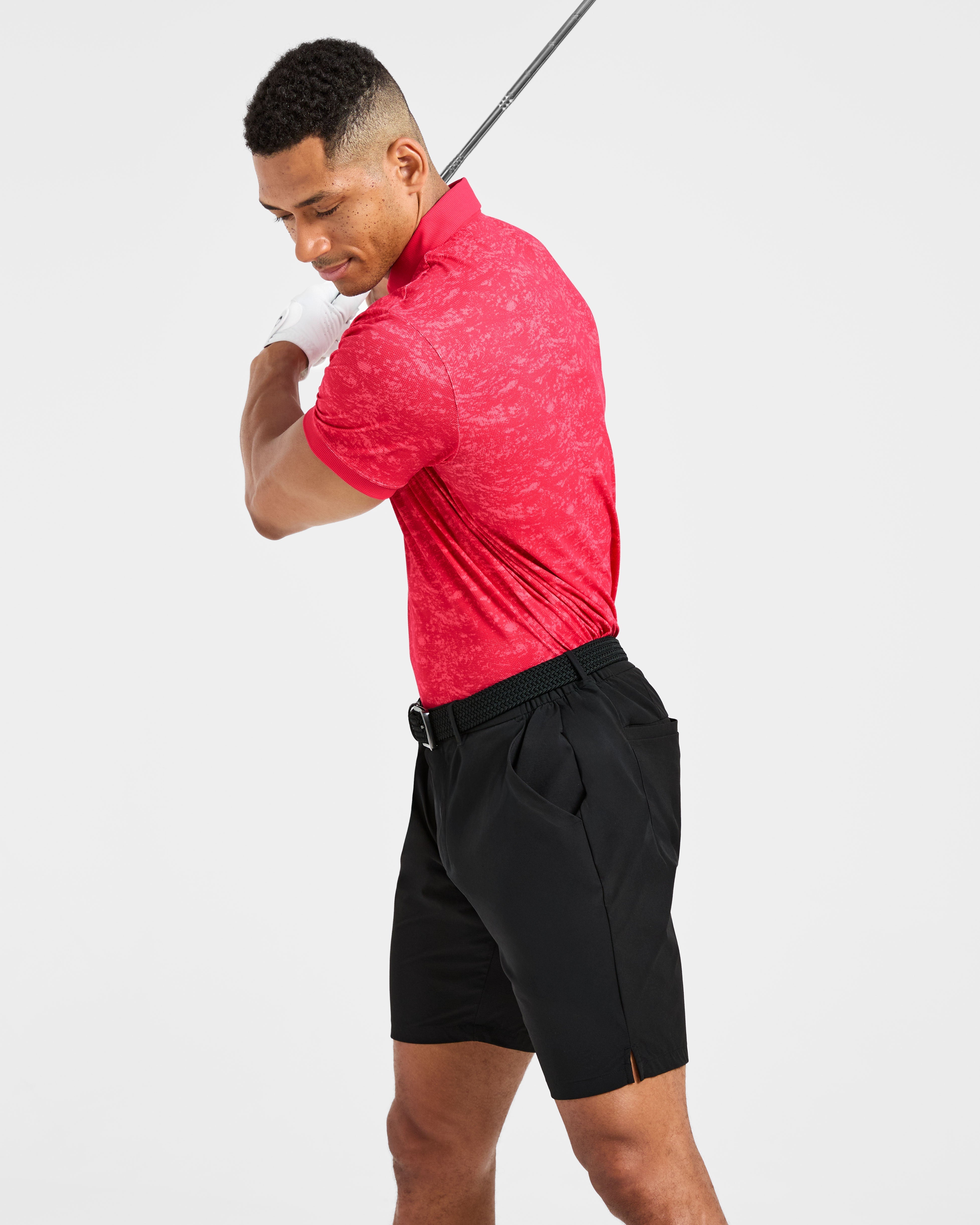 Precision Texture Polo - Summer Red