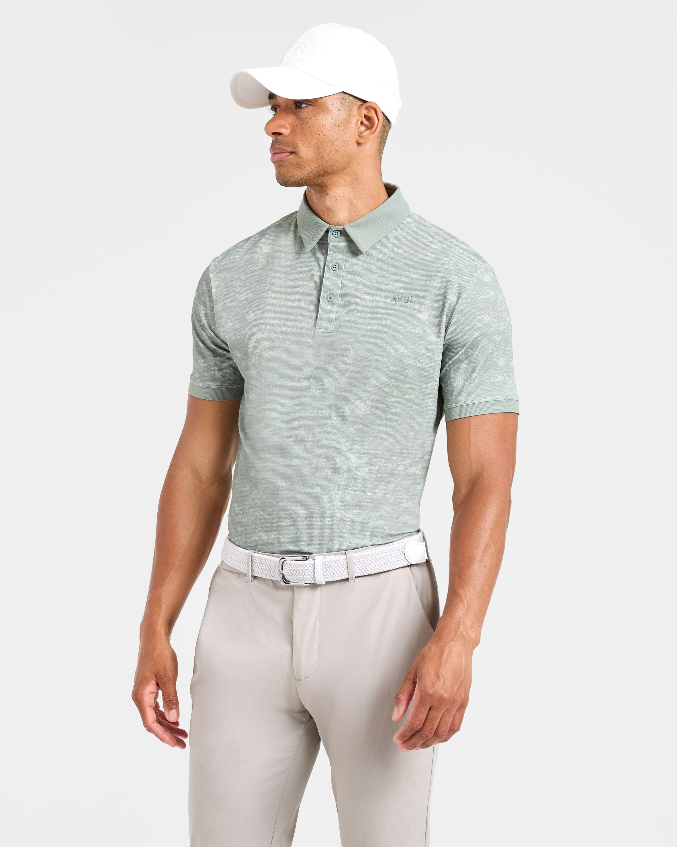 Precision Texture Polo - Deep Washed Sage