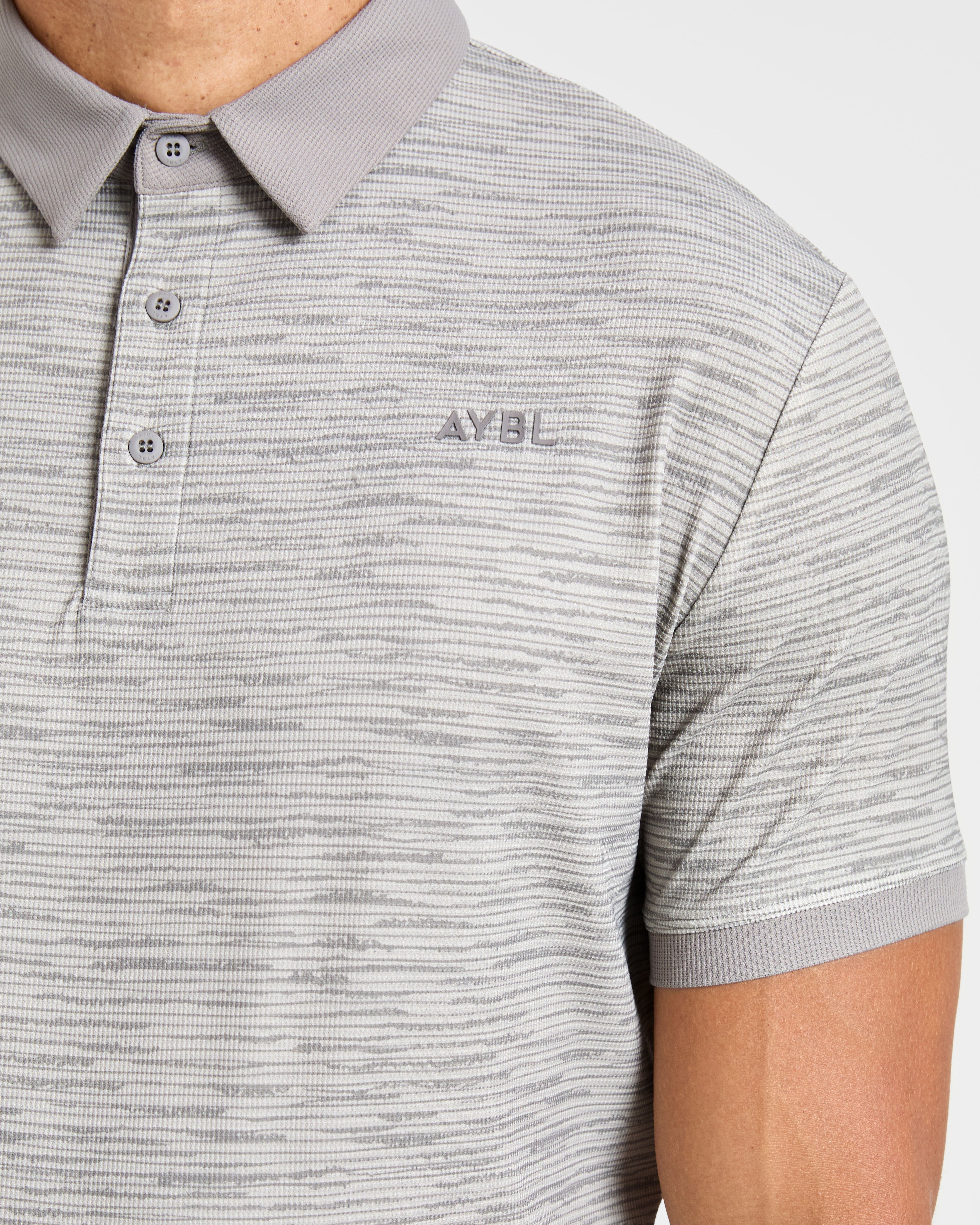 Precision Stripe Polo - Grey