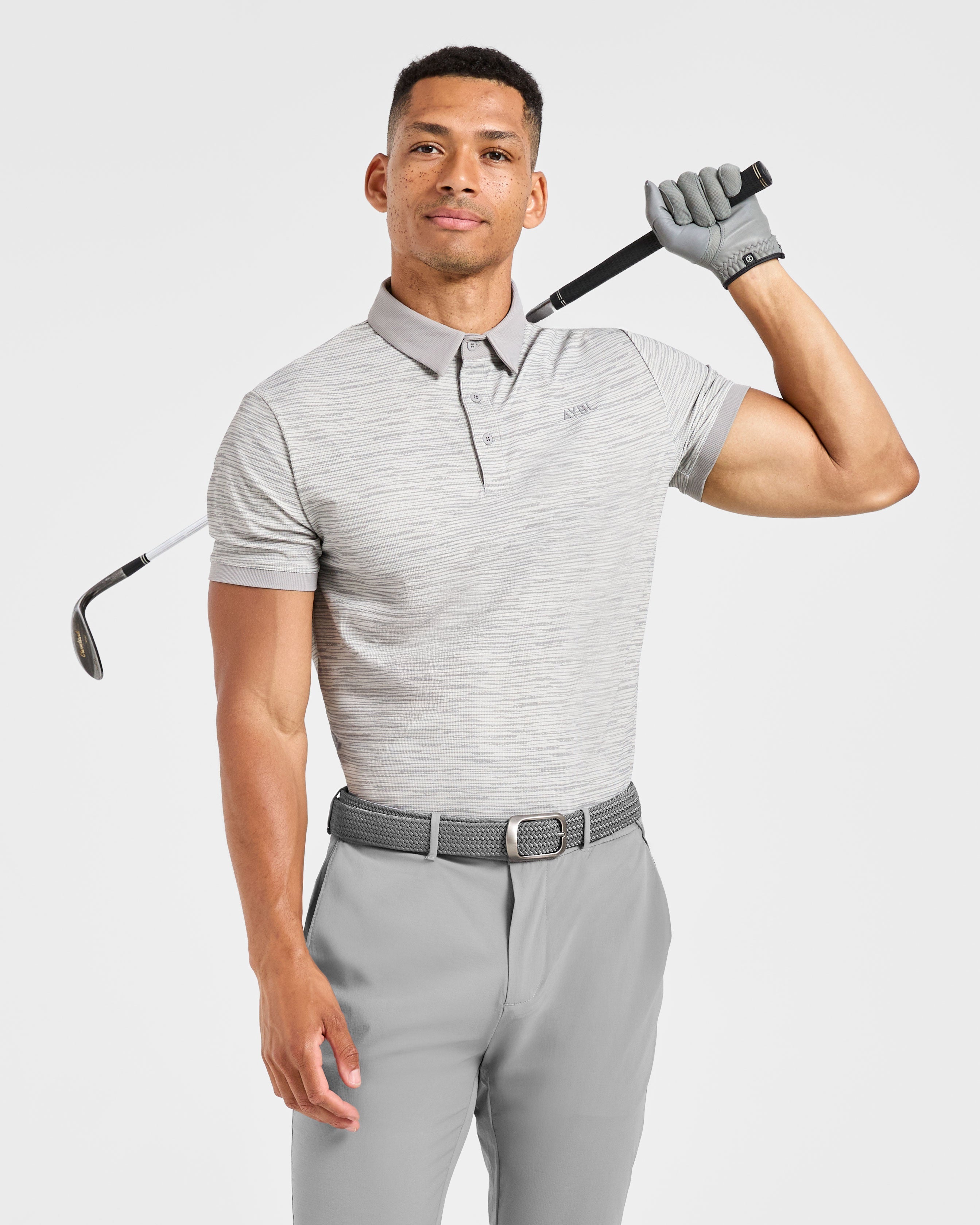Precision Stripe Polo - Grey