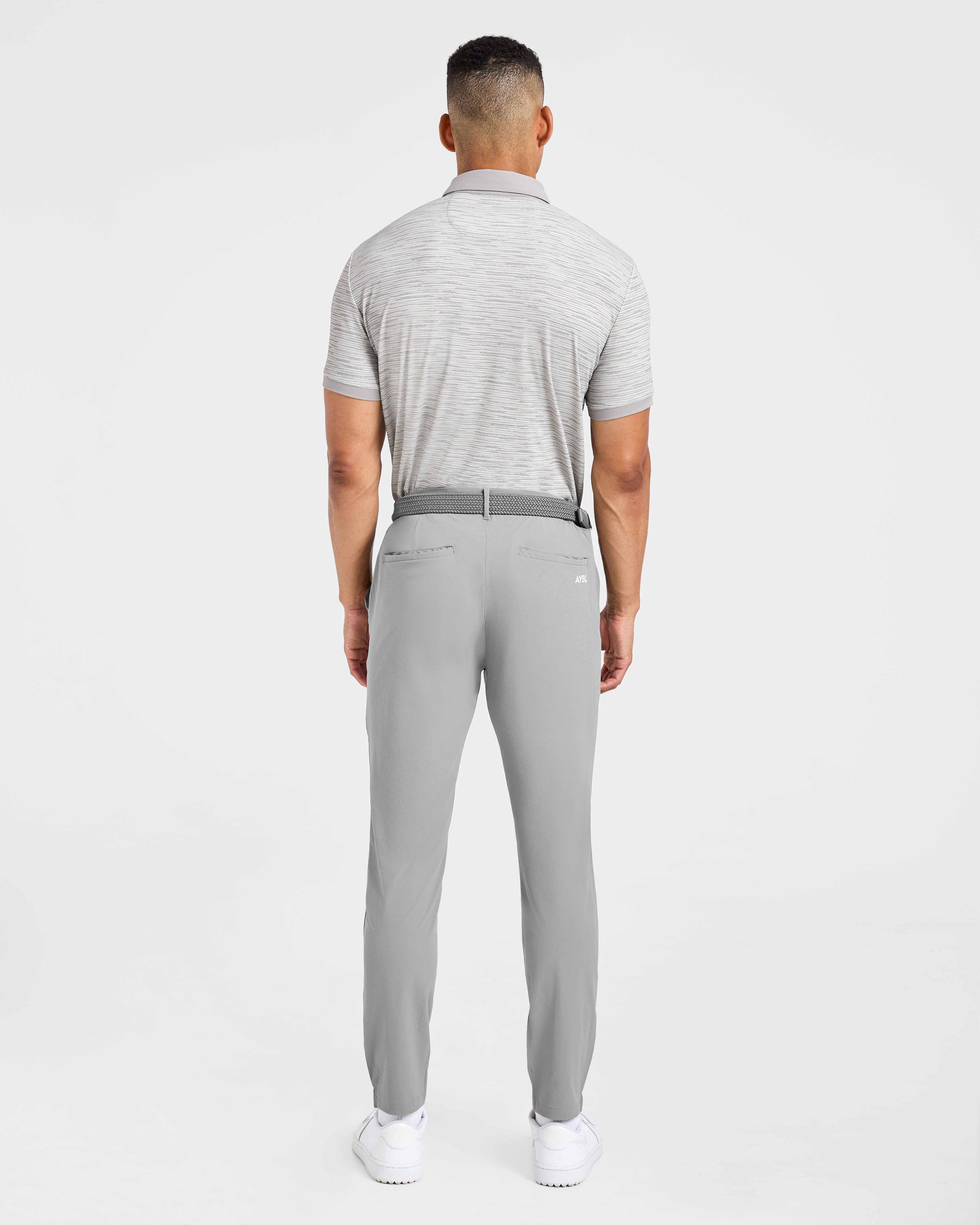 Precision Stripe Polo - Grey