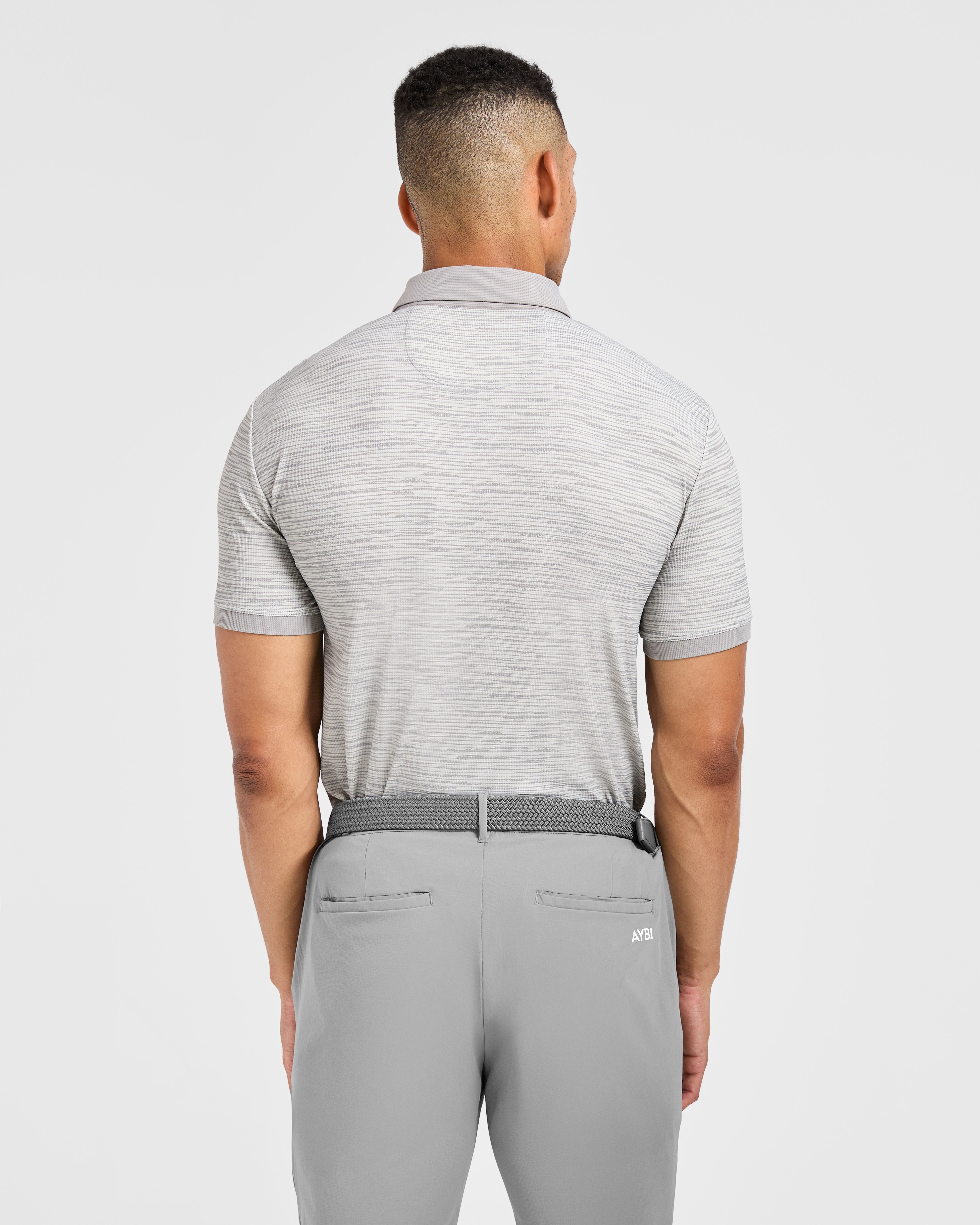 Precision Stripe Polo - Grey