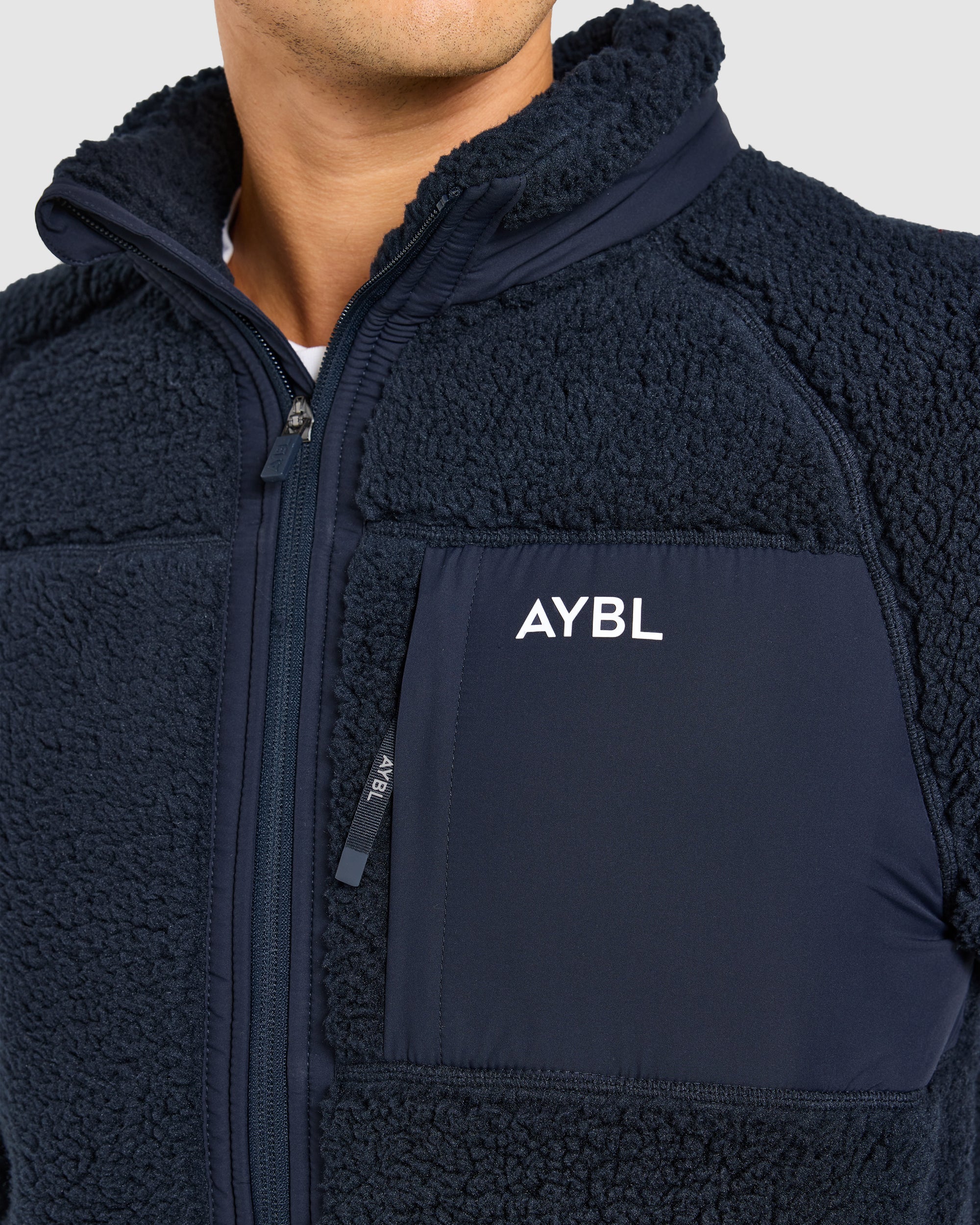 Classic Zip Up Fleece Jacket - Navy