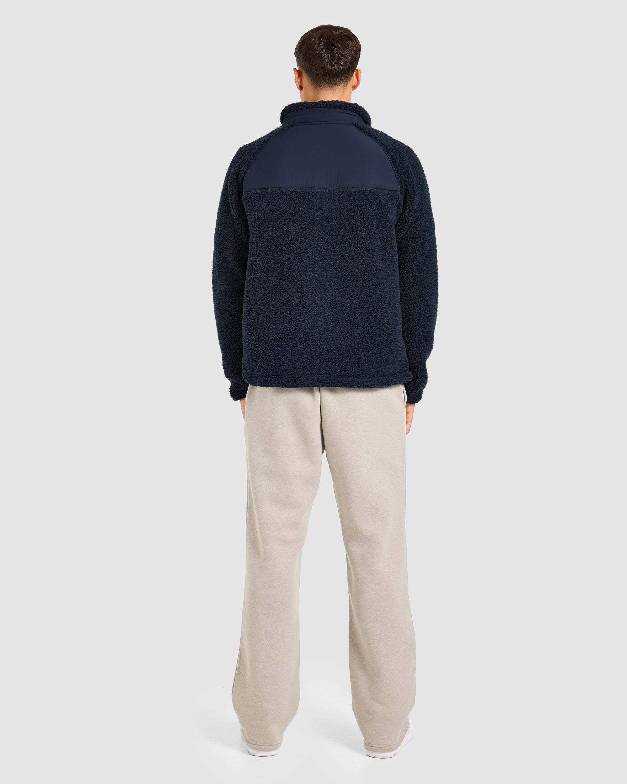 Classic Zip Up Fleece Jacket - Navy