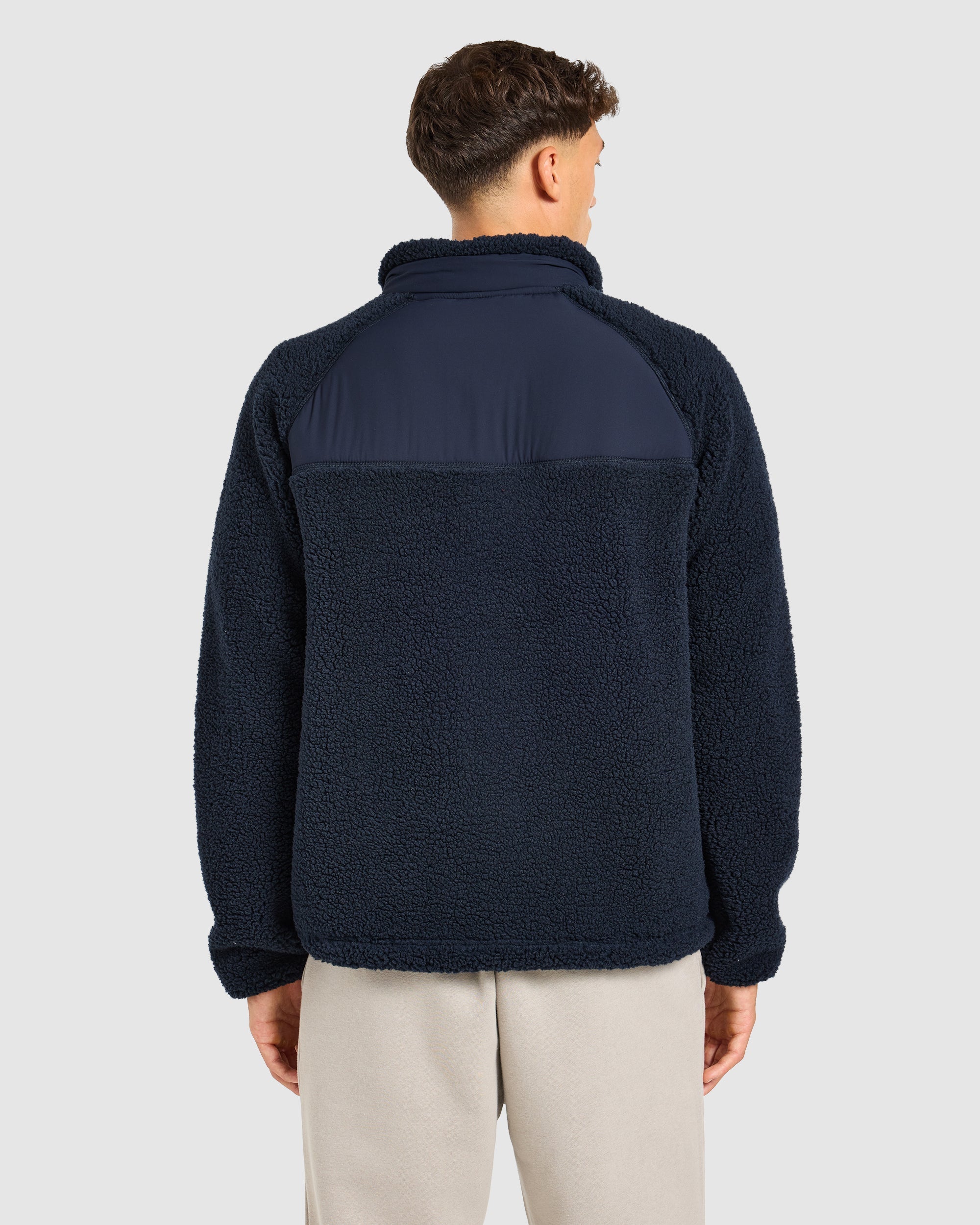 Classic Zip Up Fleece Jacket - Navy