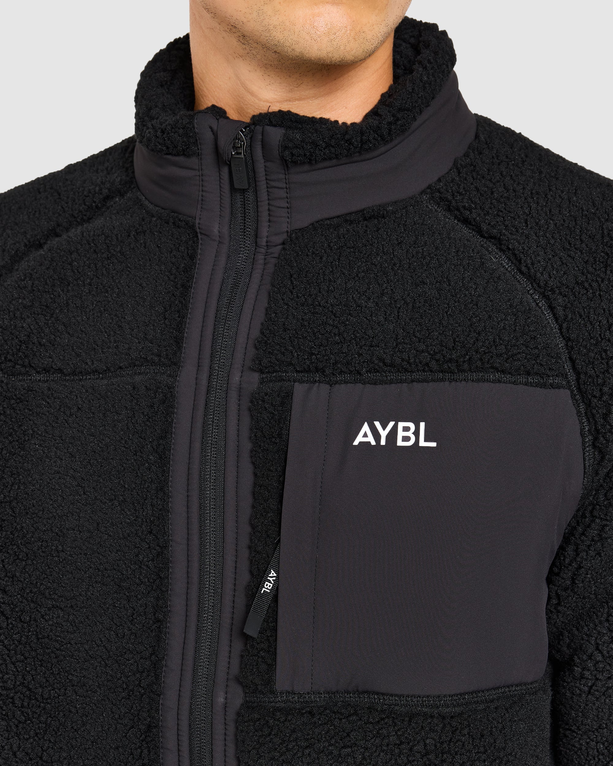 Classic Zip Up Fleece Jacket - Black