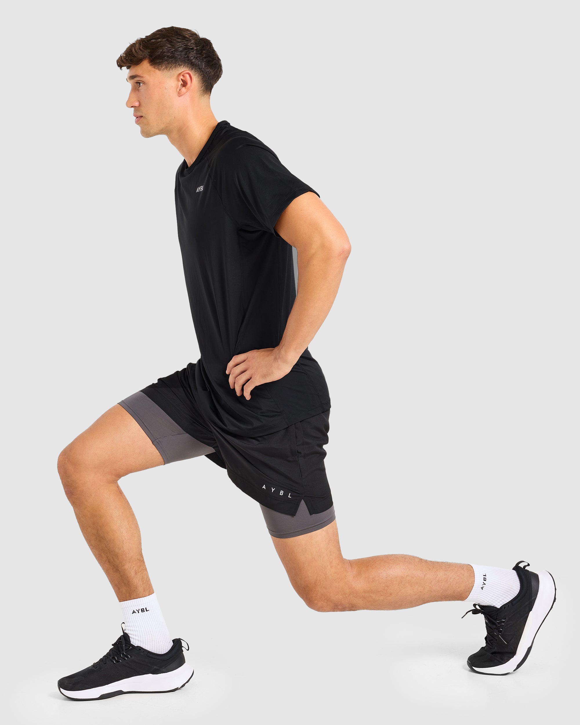 Core 2 in 1 Shorts - Black/Charcoal