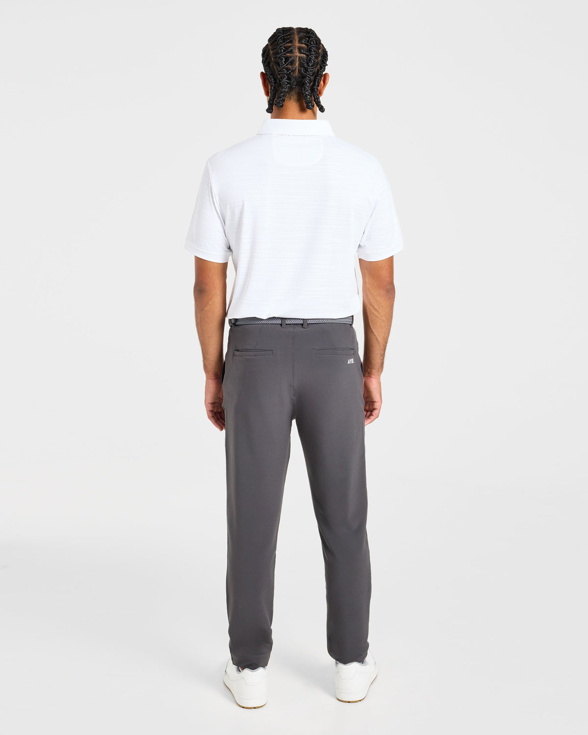 Precision Textured Stripe Polo - Off White