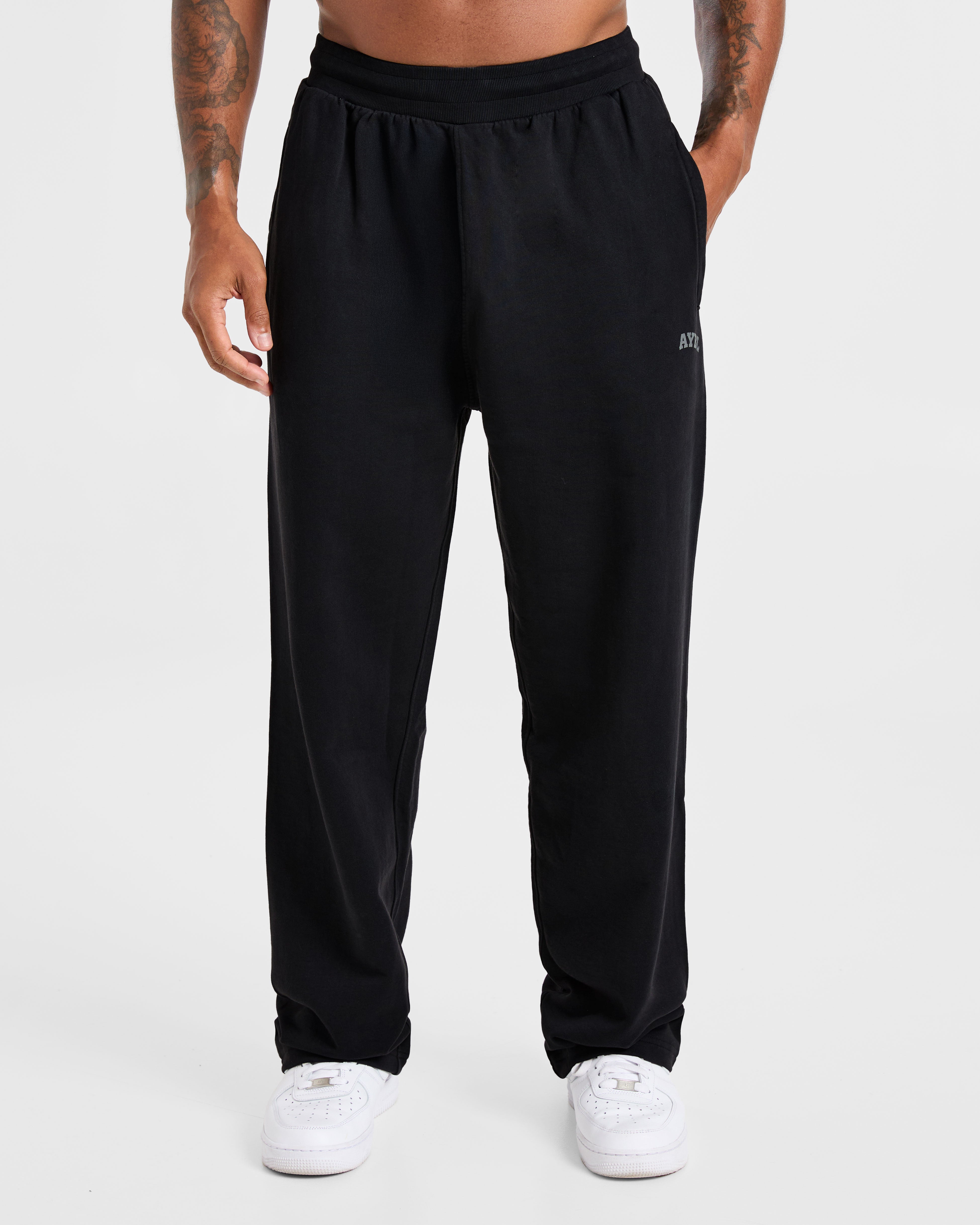 Elite Straight Leg Joggers - Black/Charocal