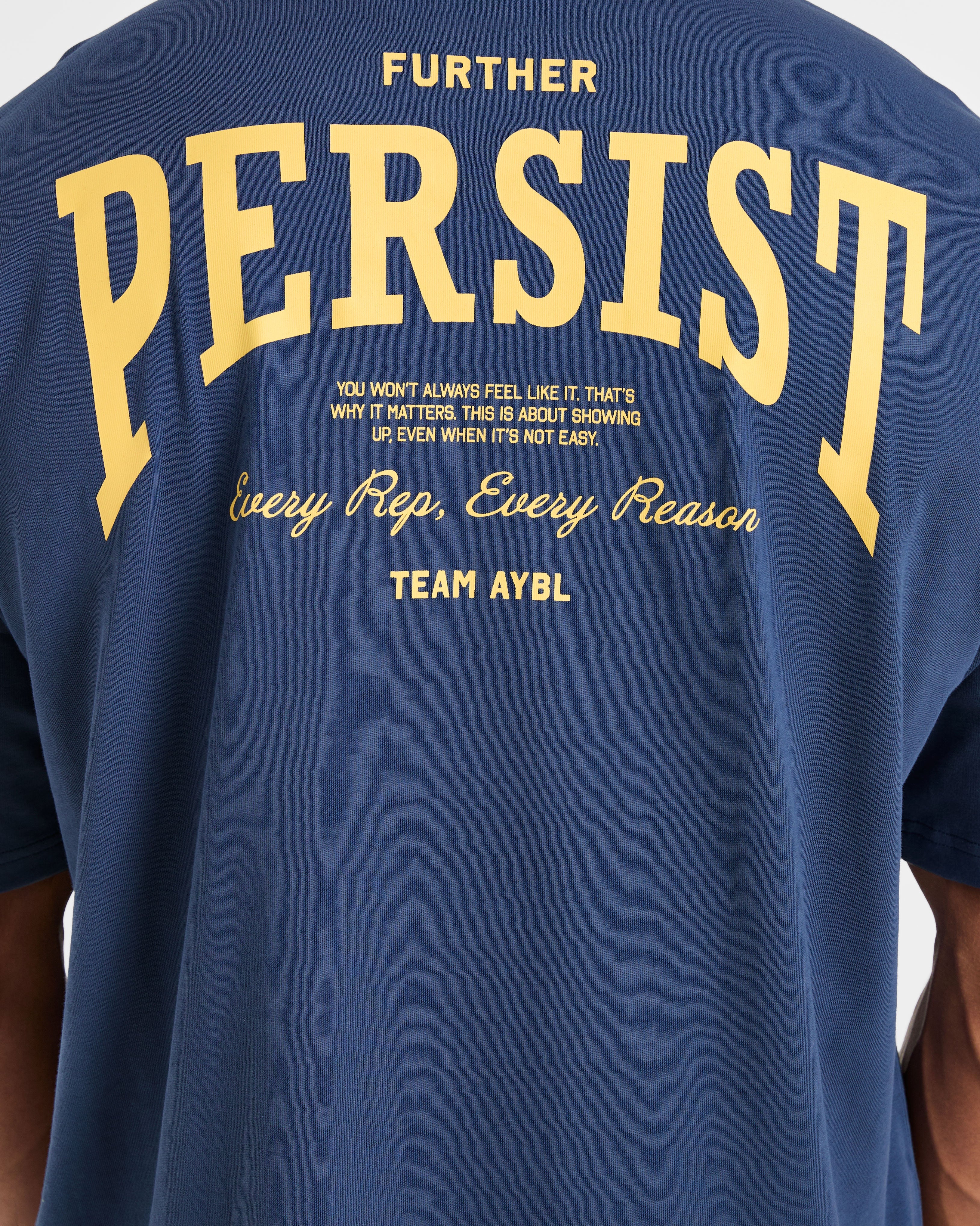 Cam Kissel x Persist Oversized T Shirt - Vintage Navy