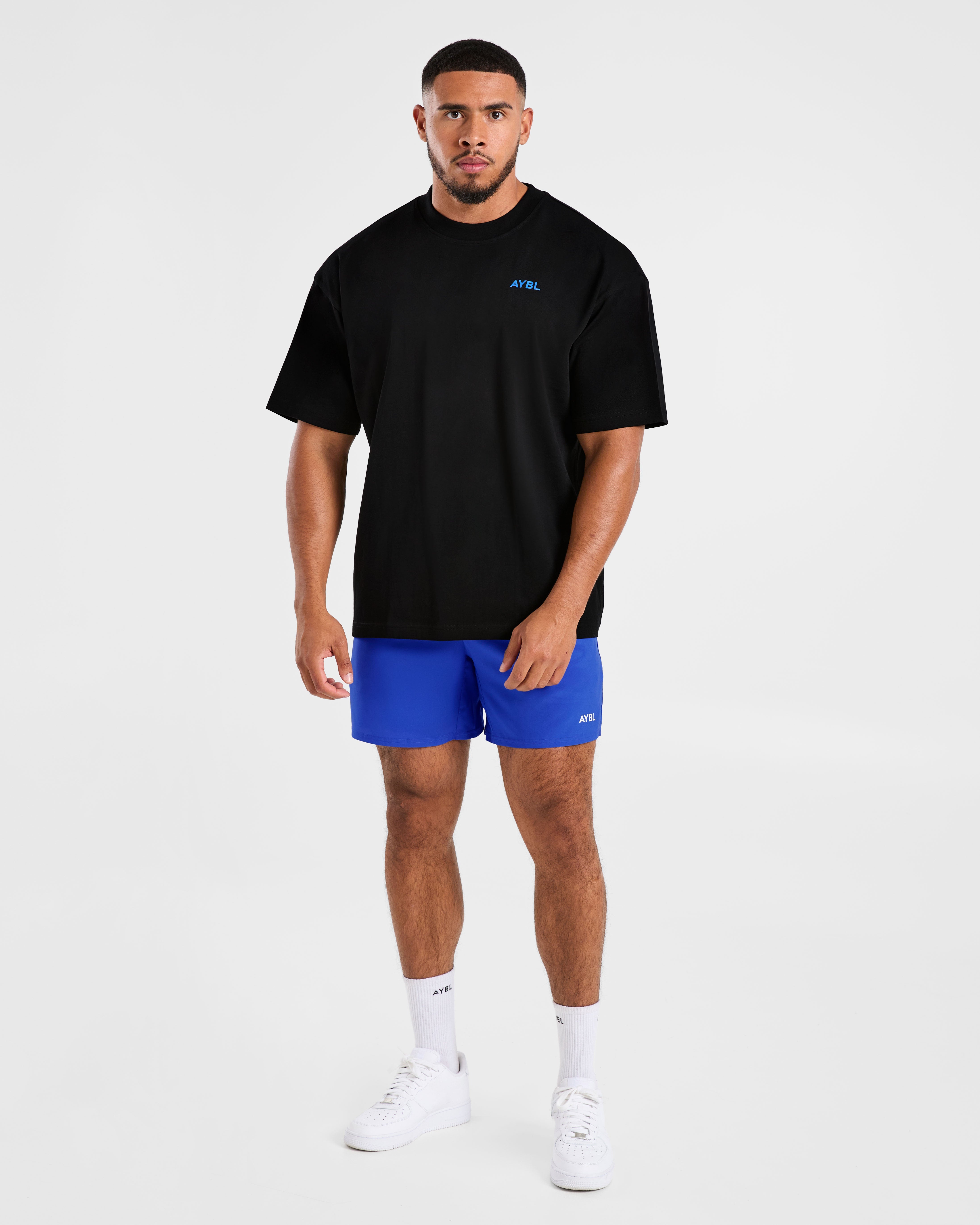 Essential Oversized T Shirt - Black/Cobalt