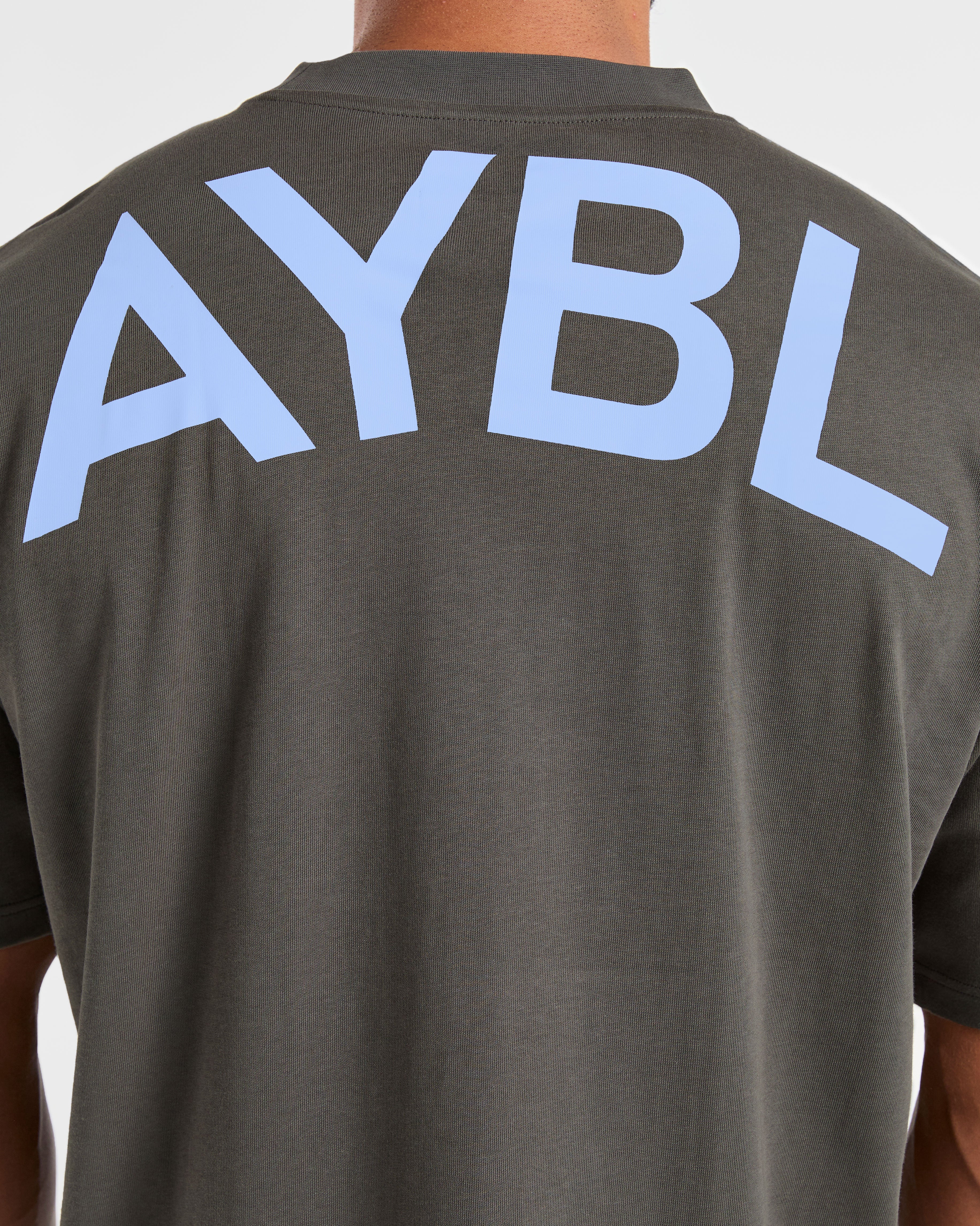 Essential Oversized T Shirt - Charcoal/Cornflower Blue