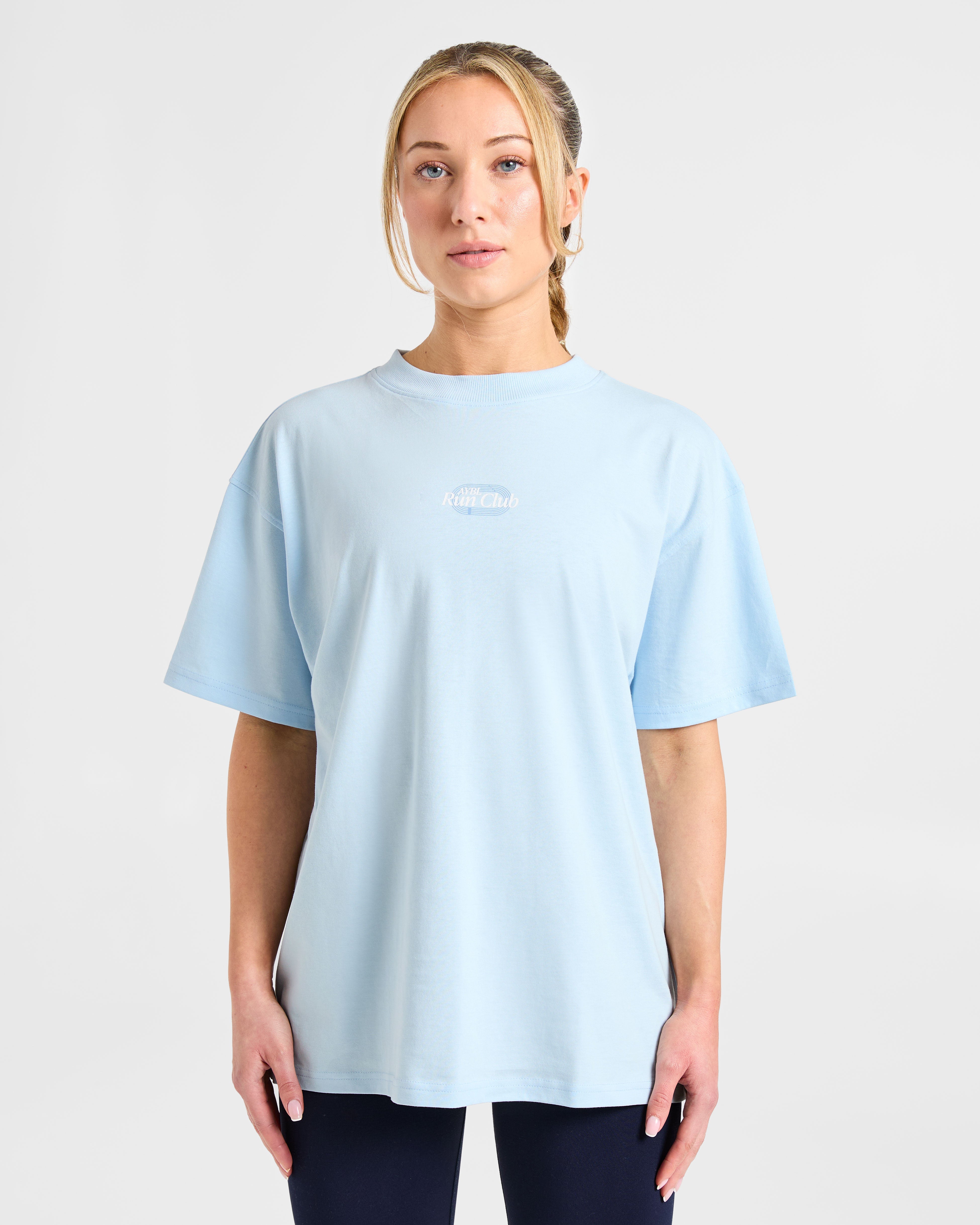Run Club Oversized T Shirt - Blue