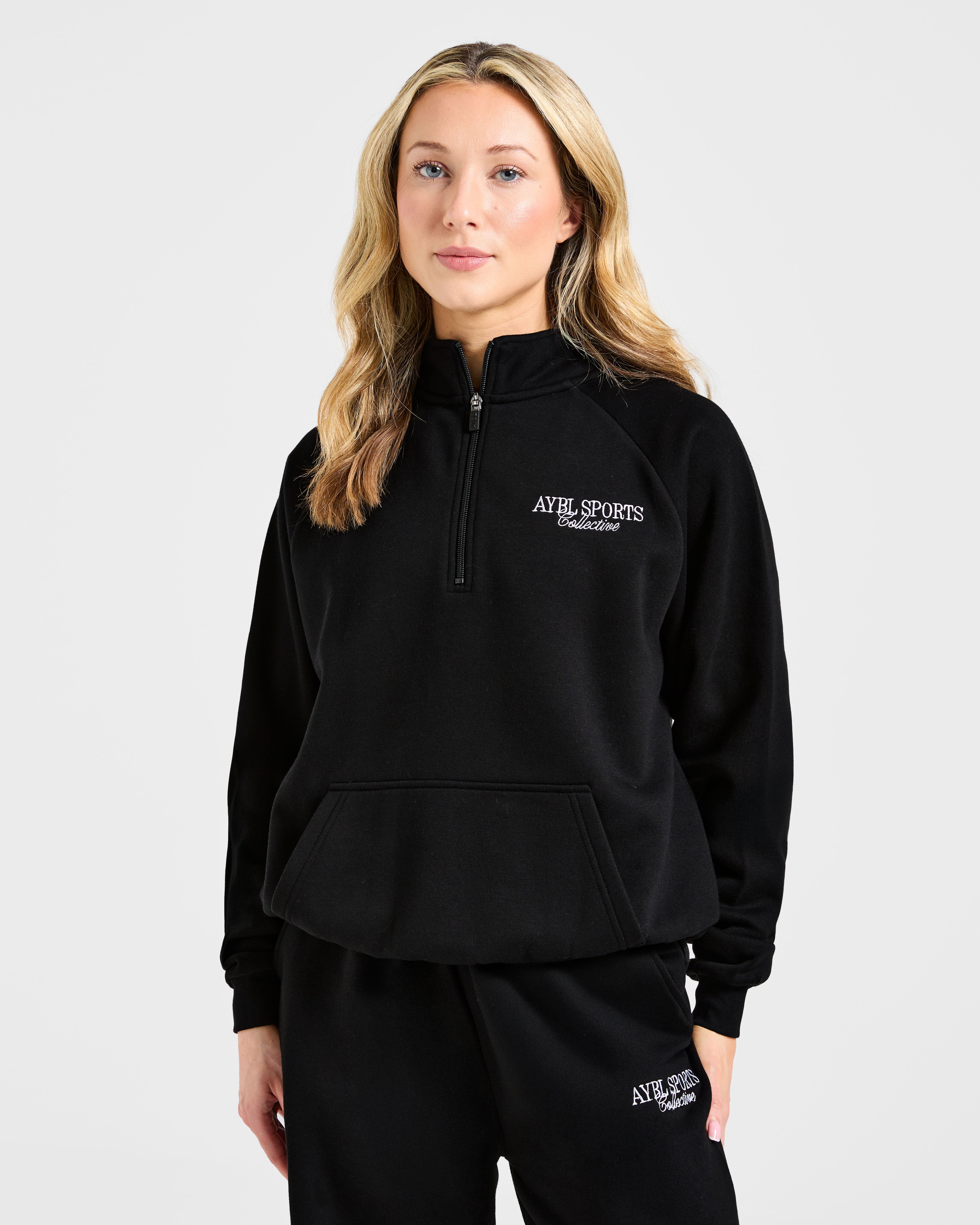 Sports Collective Oversized 1/4 Zip Pullover - Black