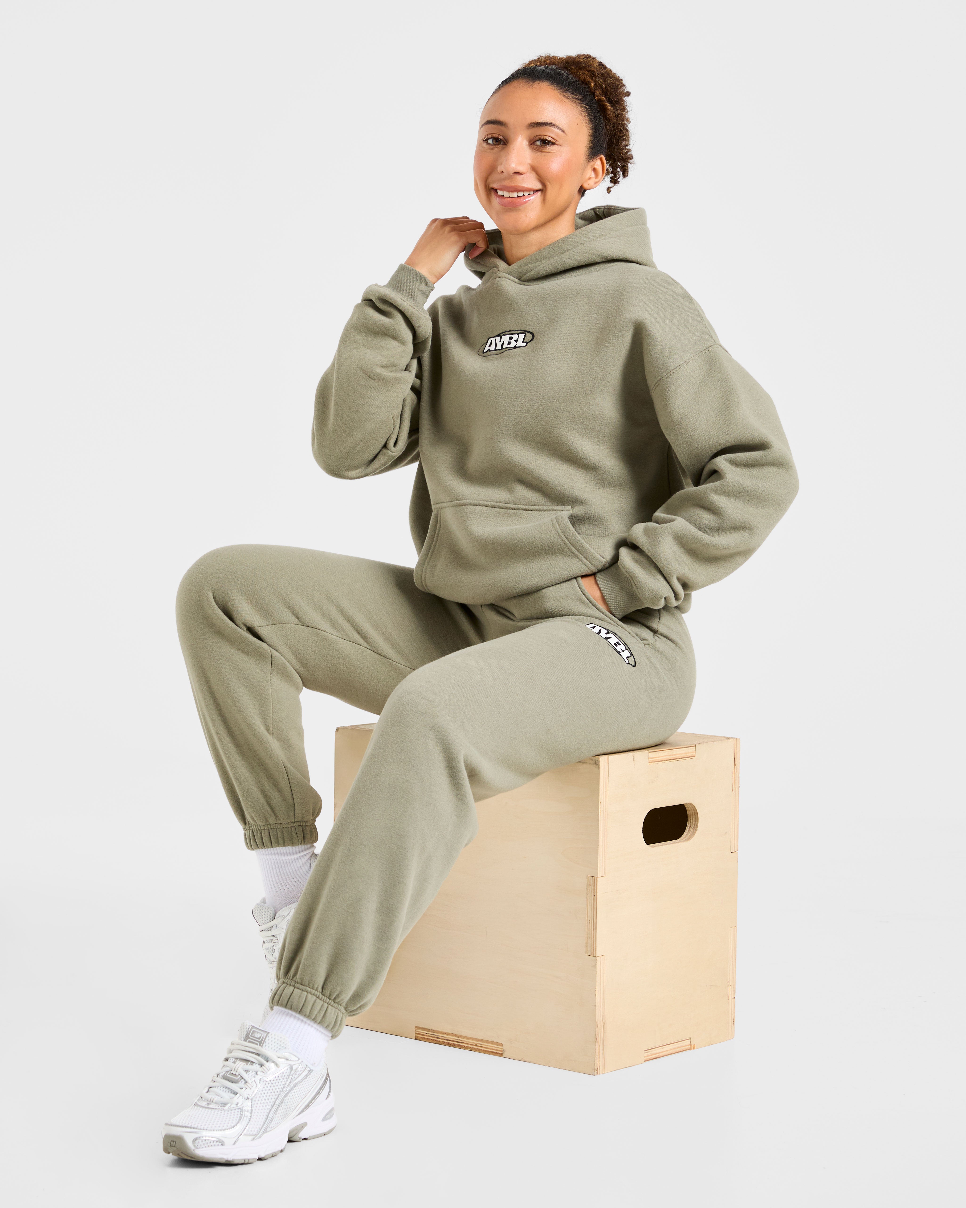 Sports Essentials Oversized Joggers - Muted Olive