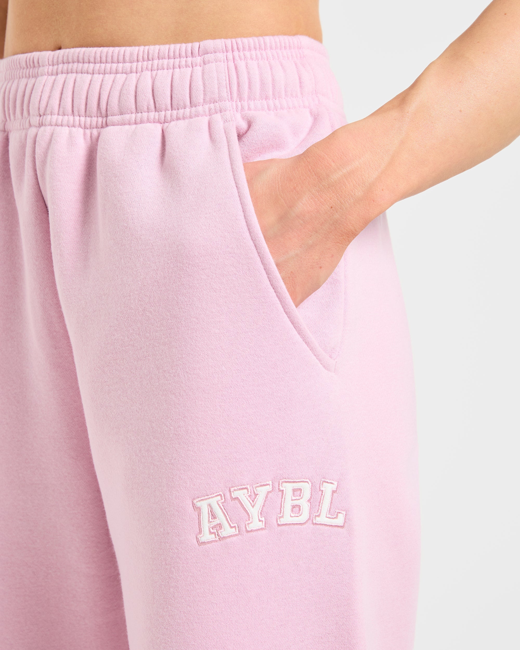 Varsity 2.0 Oversized Straight Leg Joggers - Iced Pink
