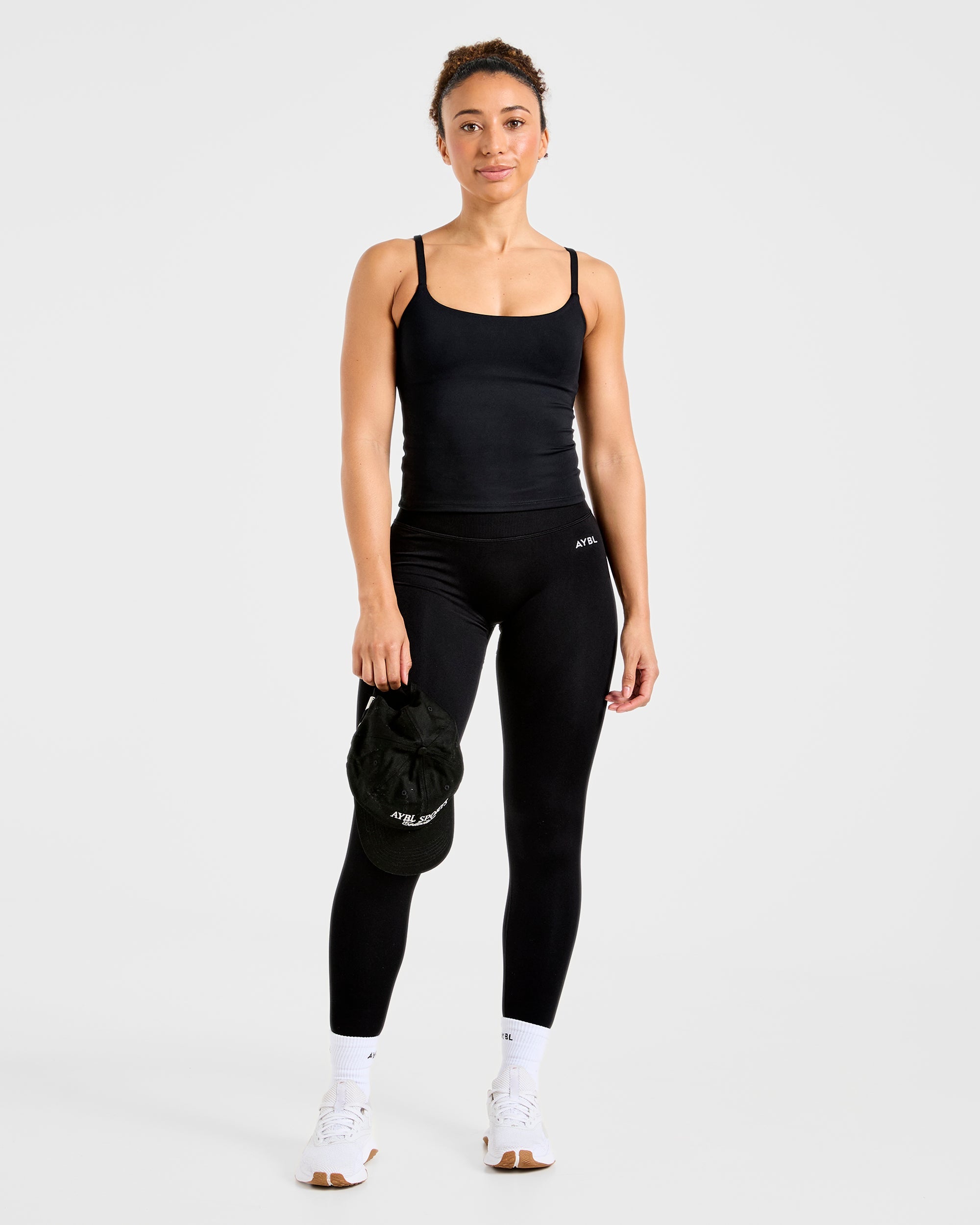 Essential Strappy Tank Top - Black