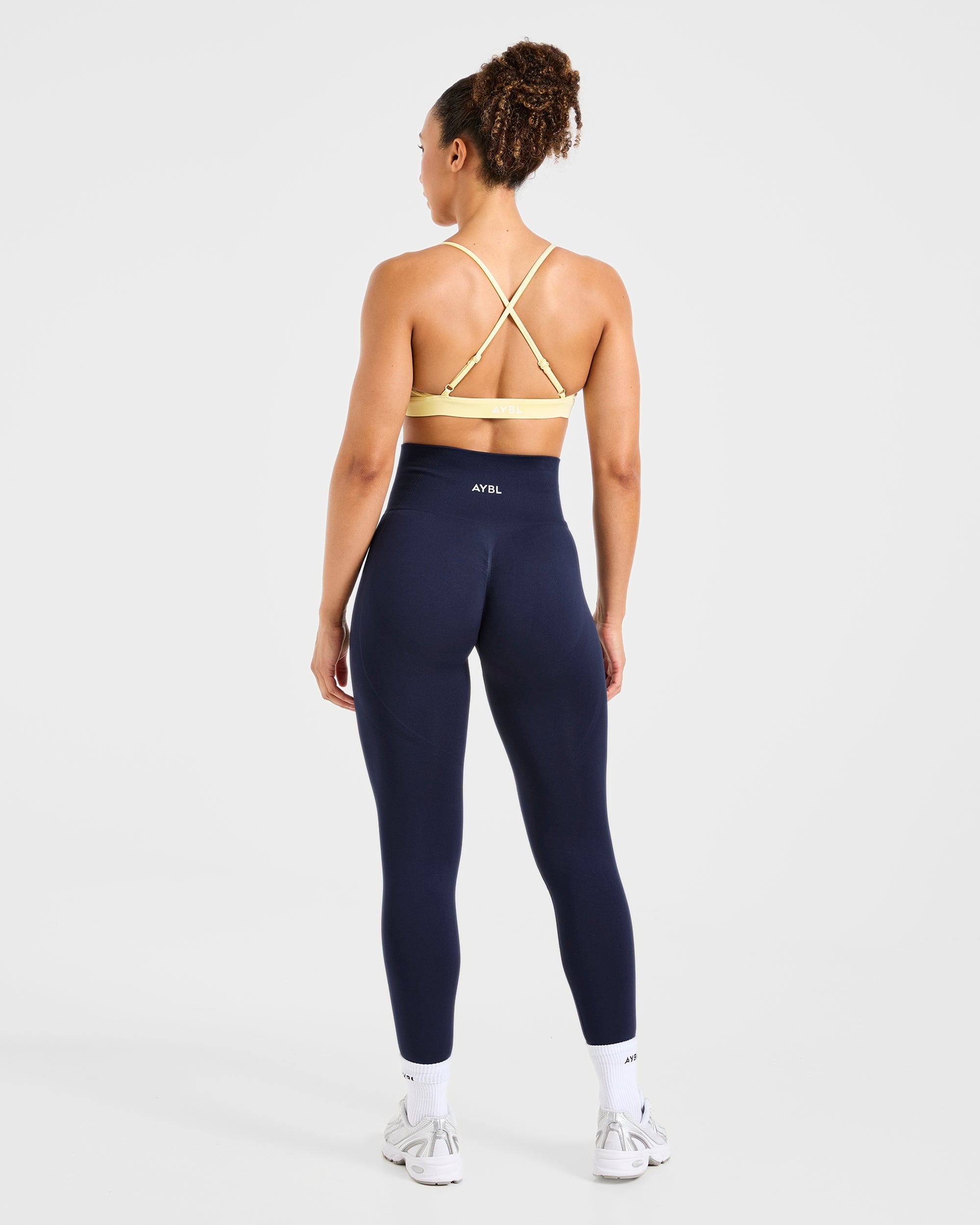 Essential Twist Crossback Sports Bra - Yellow
