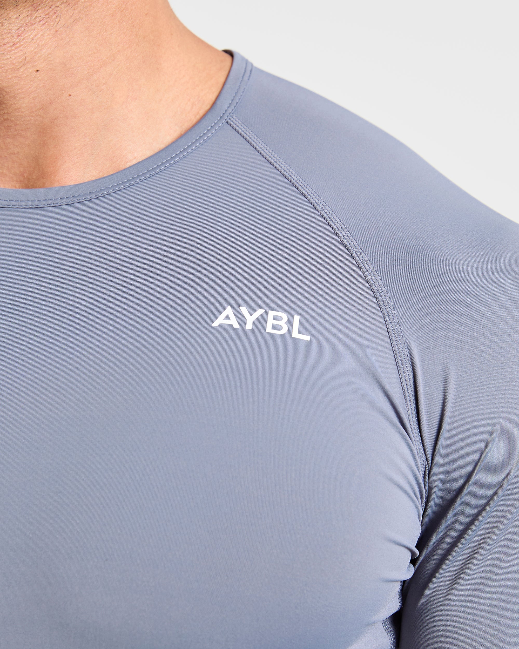 Compression Long Sleeve T Shirt- Slate Grey