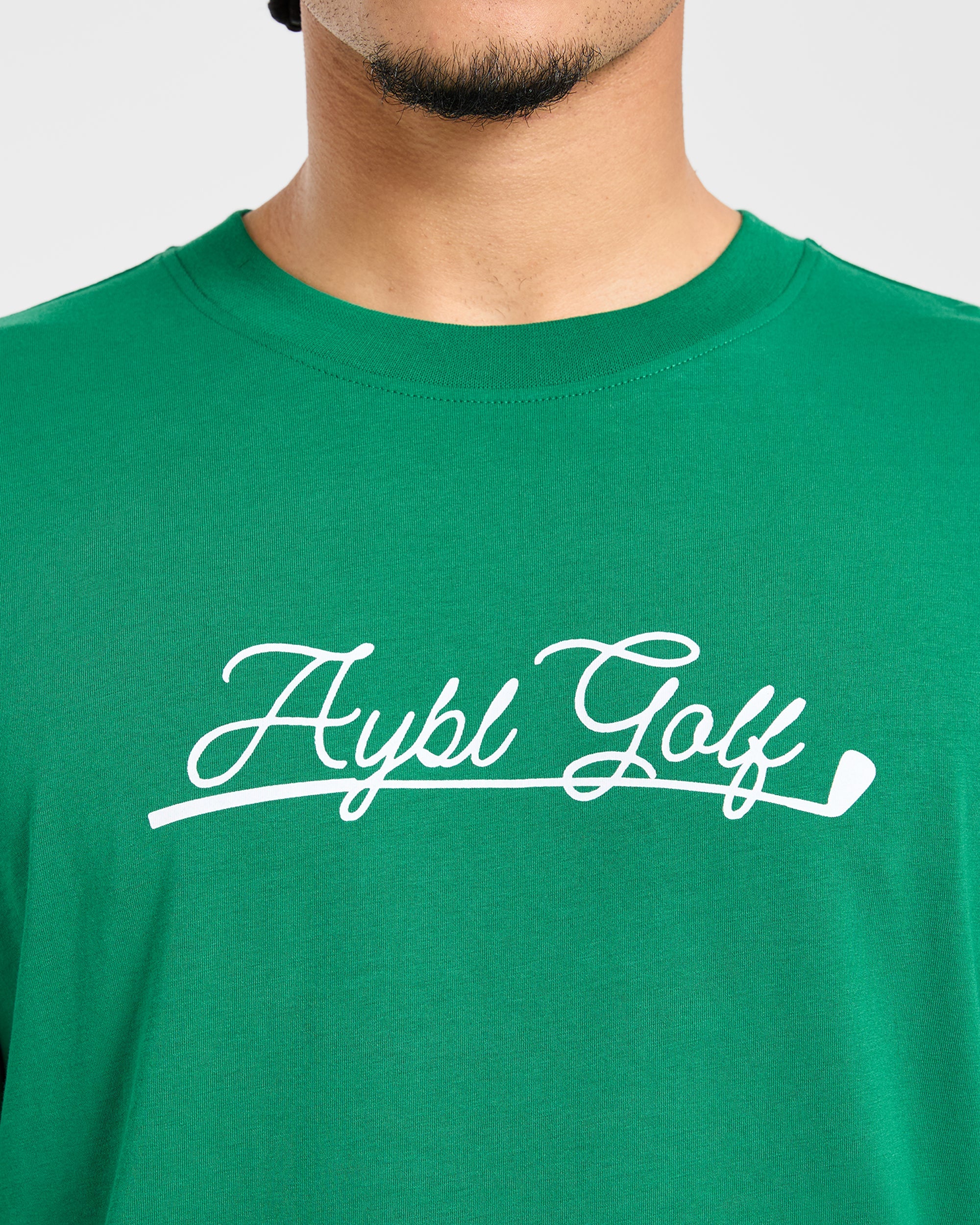 Golf Club T Shirt - Rye Green/Cream