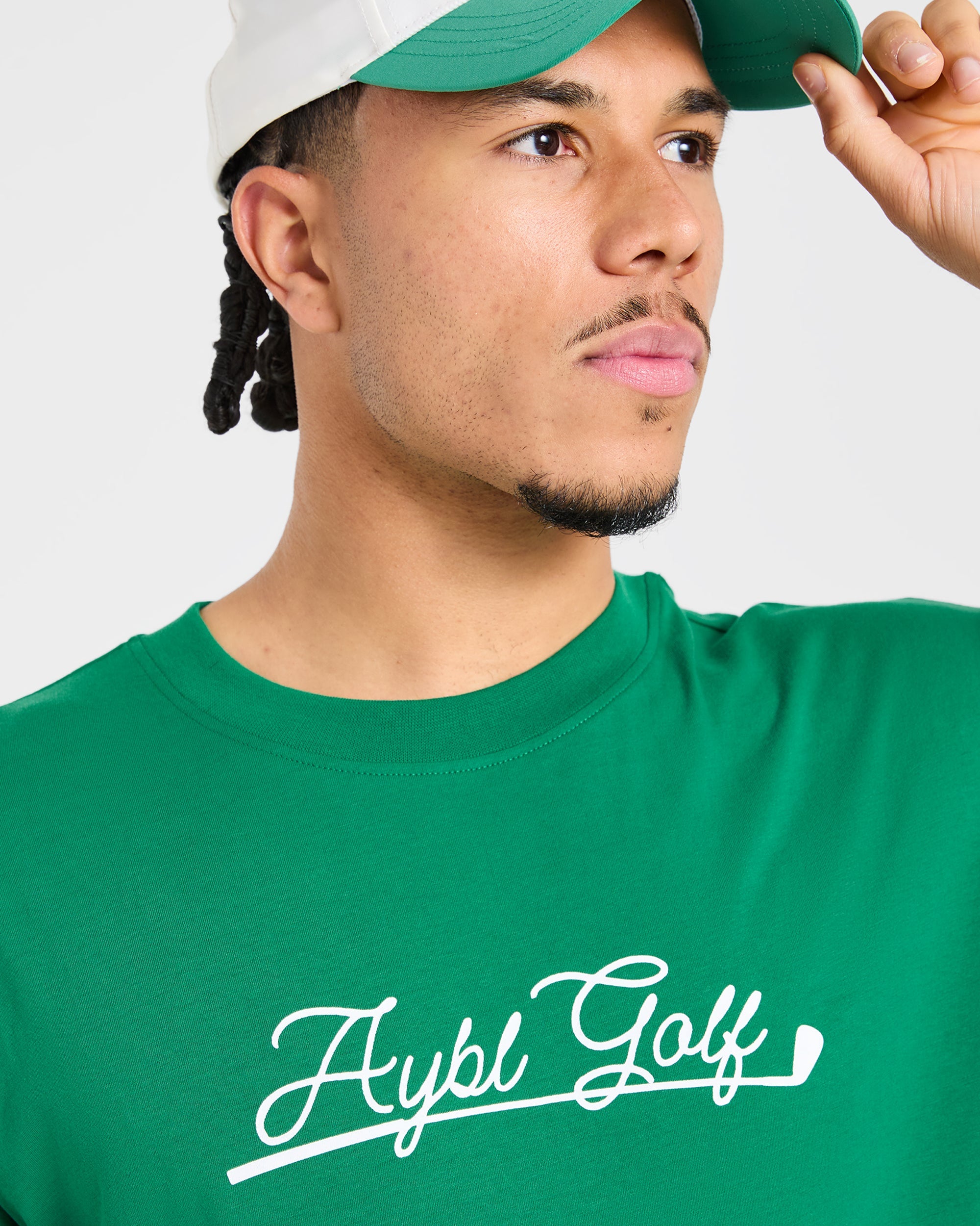 Golf Club T Shirt - Rye Green/Cream