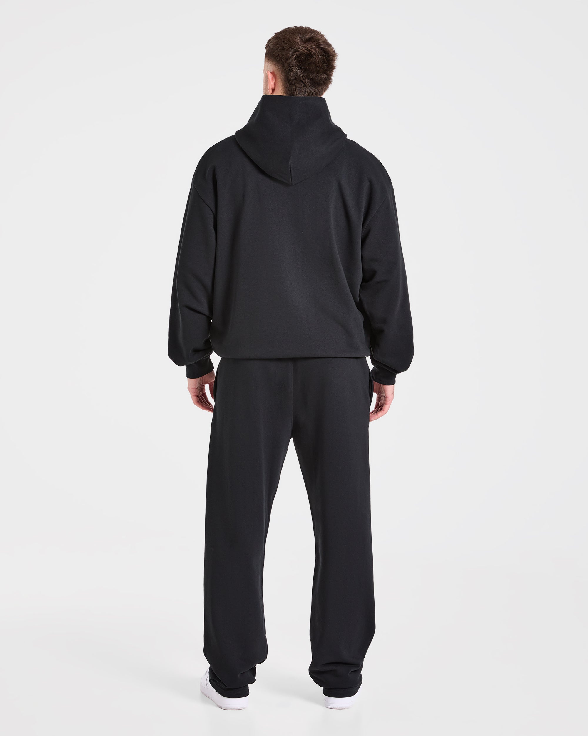 Strength Division Oversized Hoodie - Black/Blue