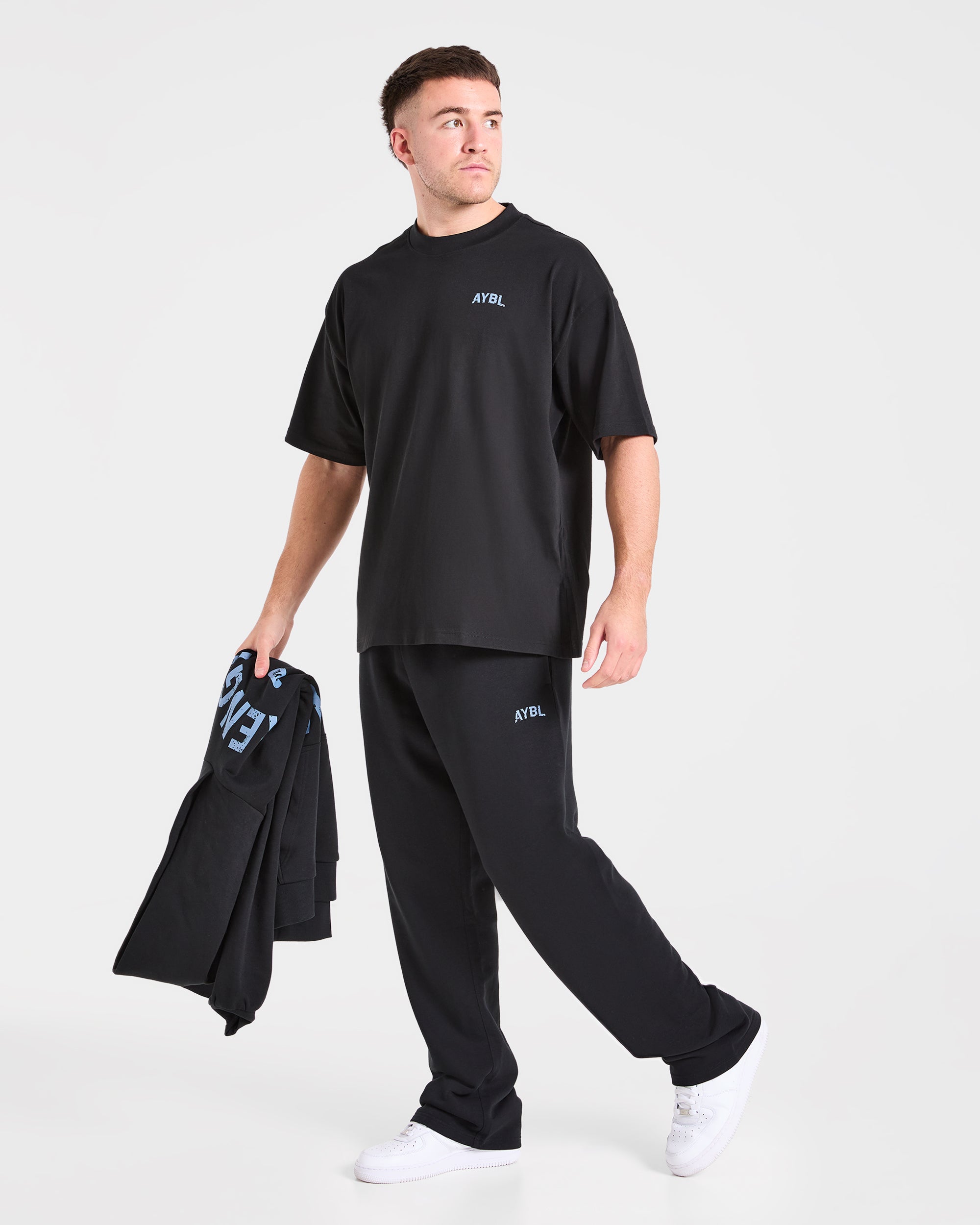 Strength Division Oversized T Shirt - Black/Blue
