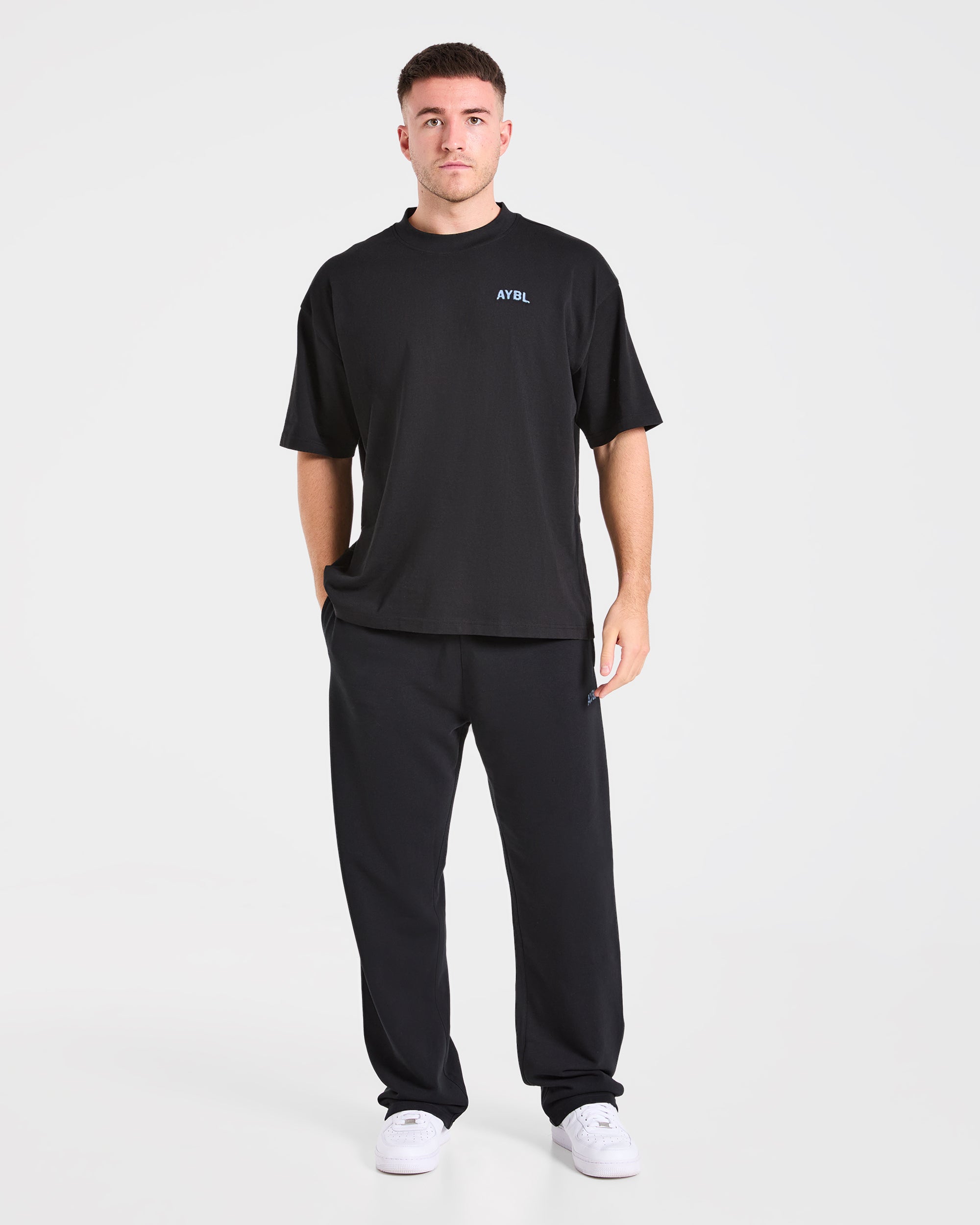 Strength Division Oversized T Shirt - Black/Blue