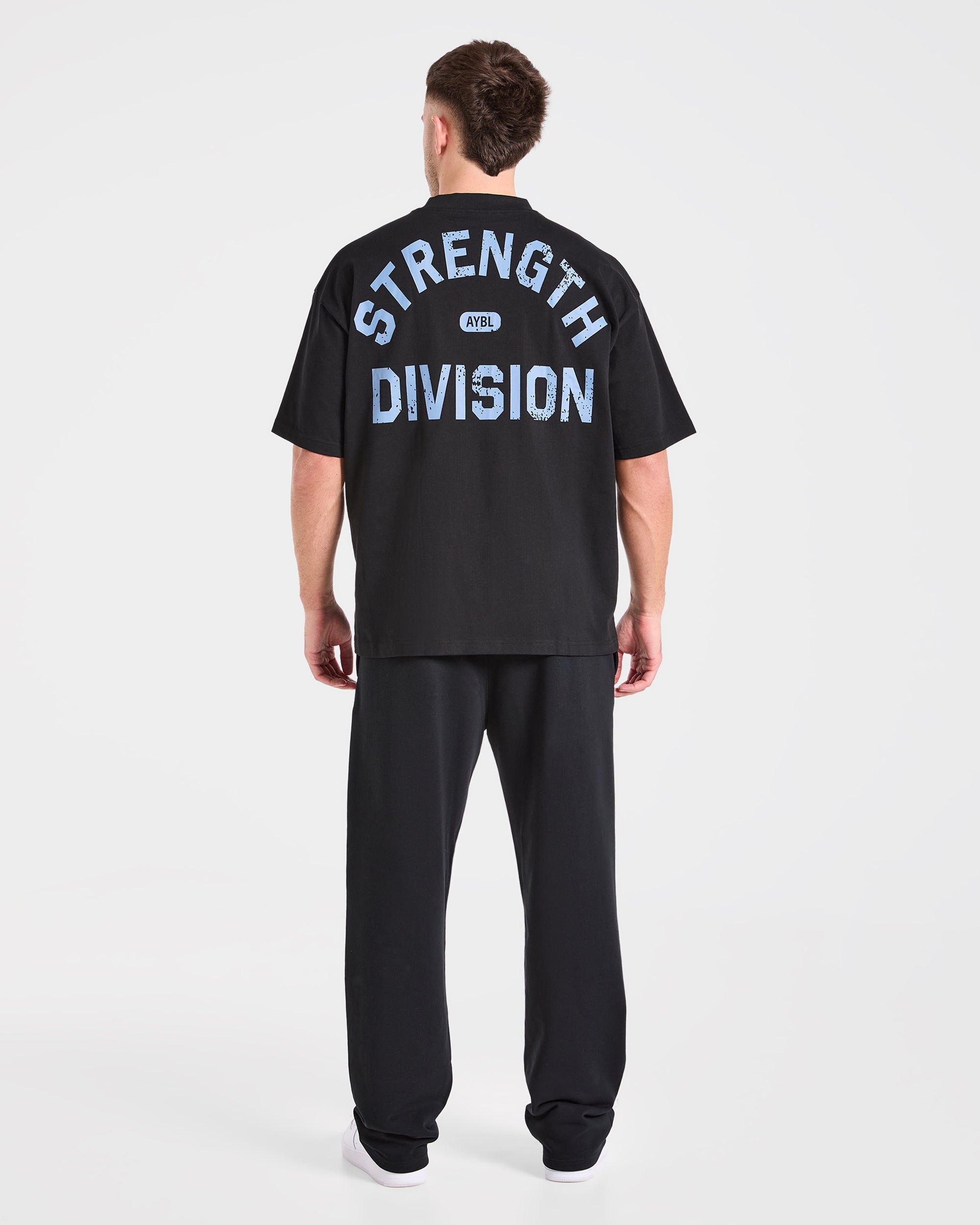 Strength Division Oversized T Shirt - Black/Blue
