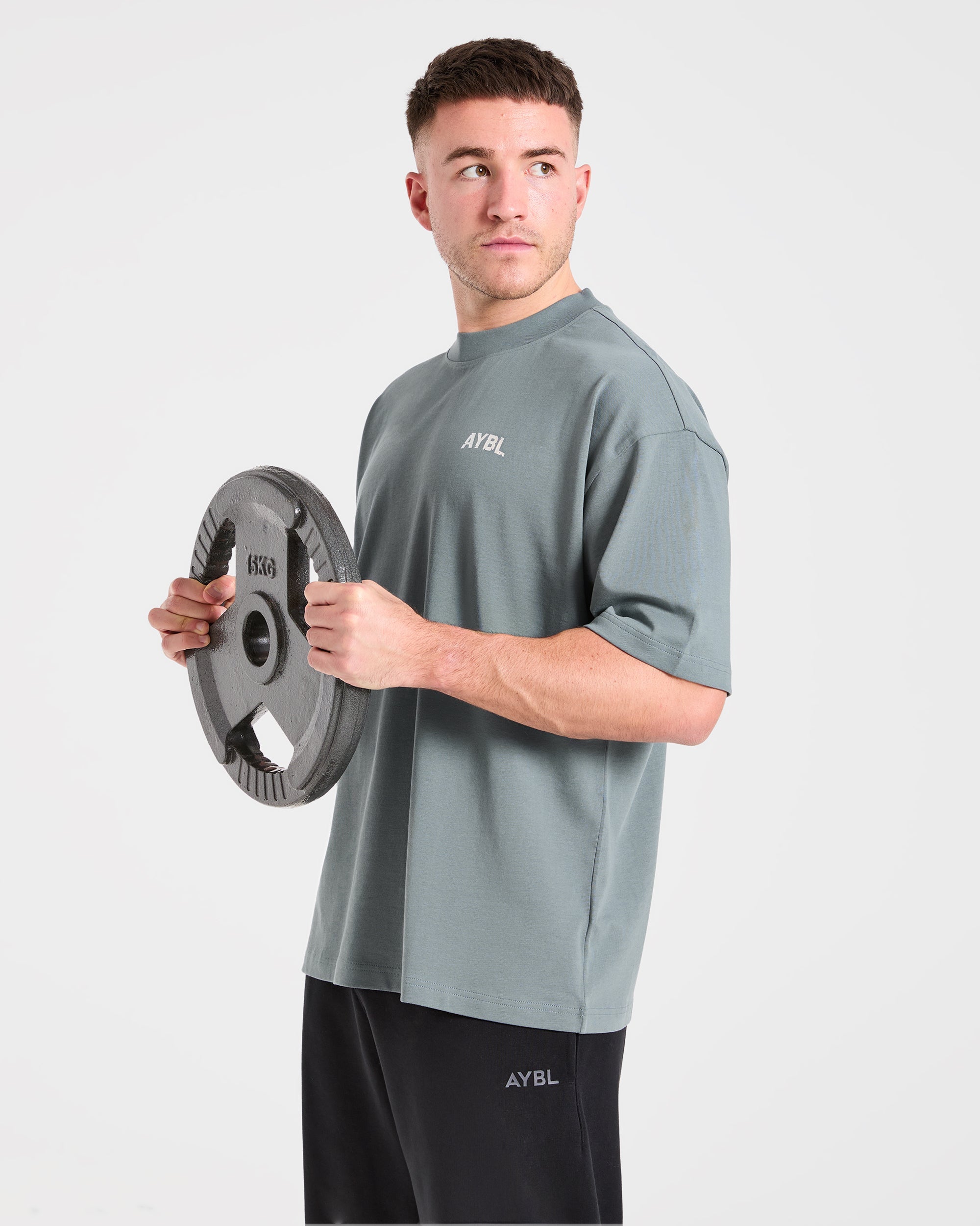Strength Division Oversized T Shirt - Slate Sage