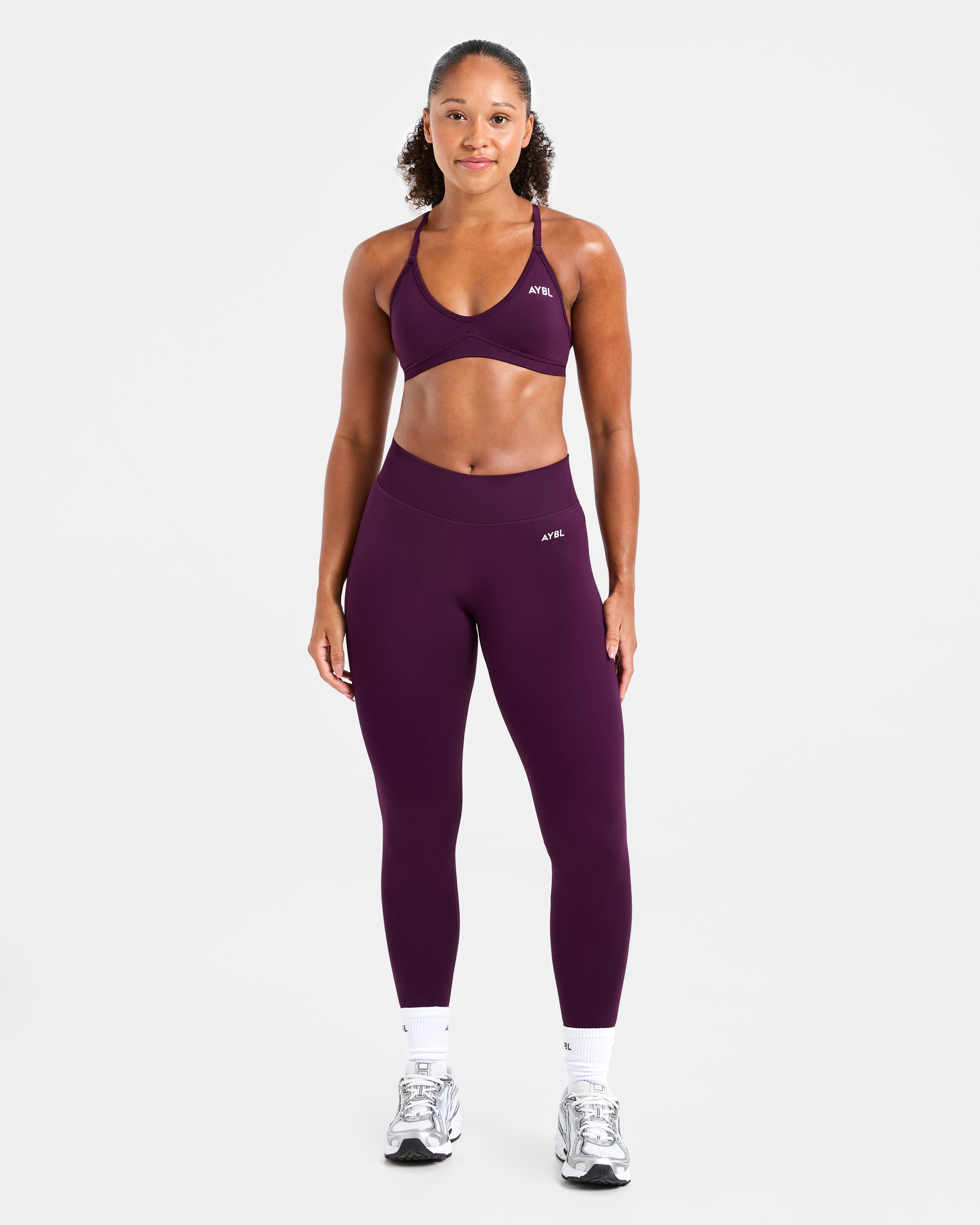 Adapt Seamless Strappy Sports Bra - Midnight Plum