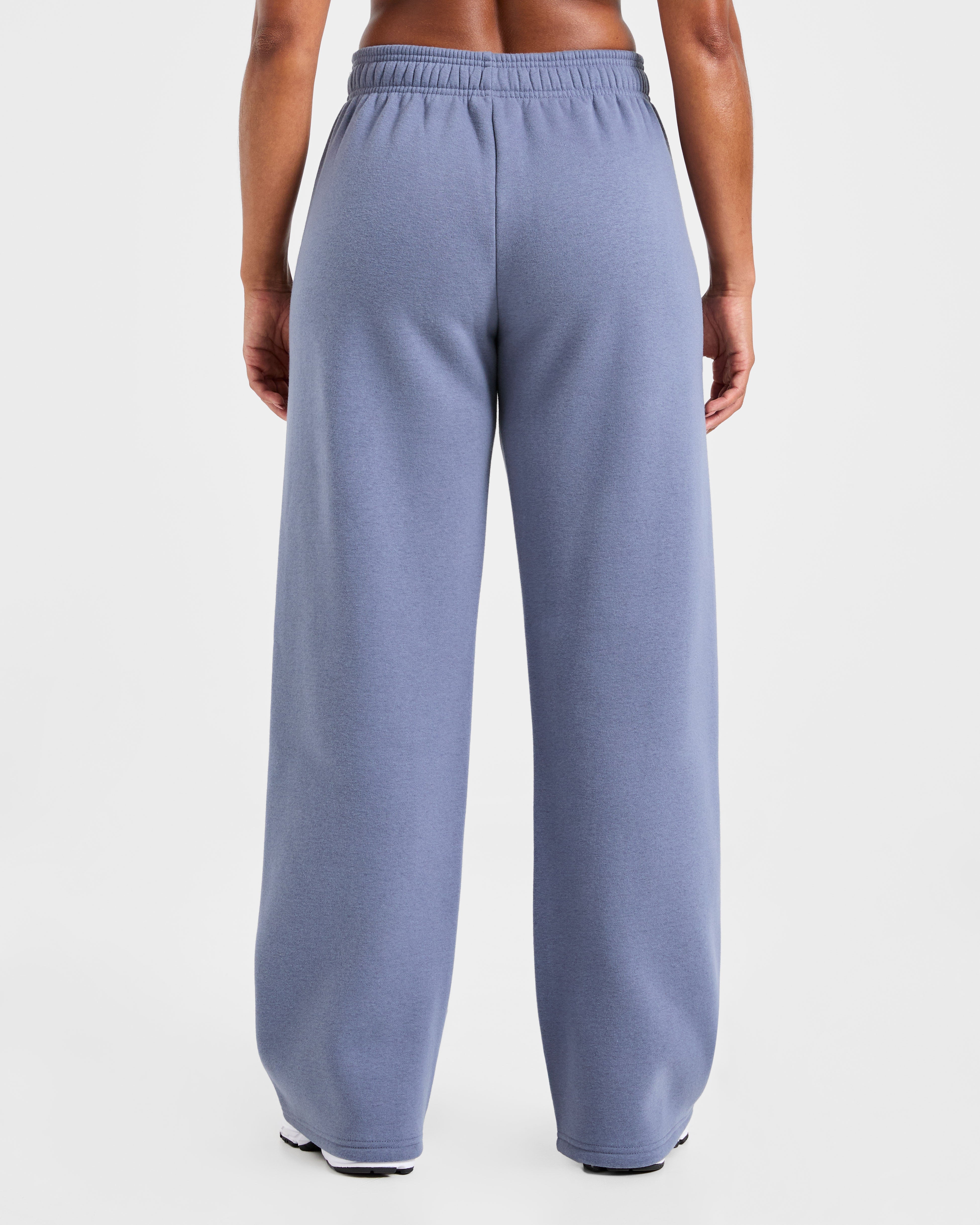 Classic Plush Oversized Straight Leg Joggers - Slate