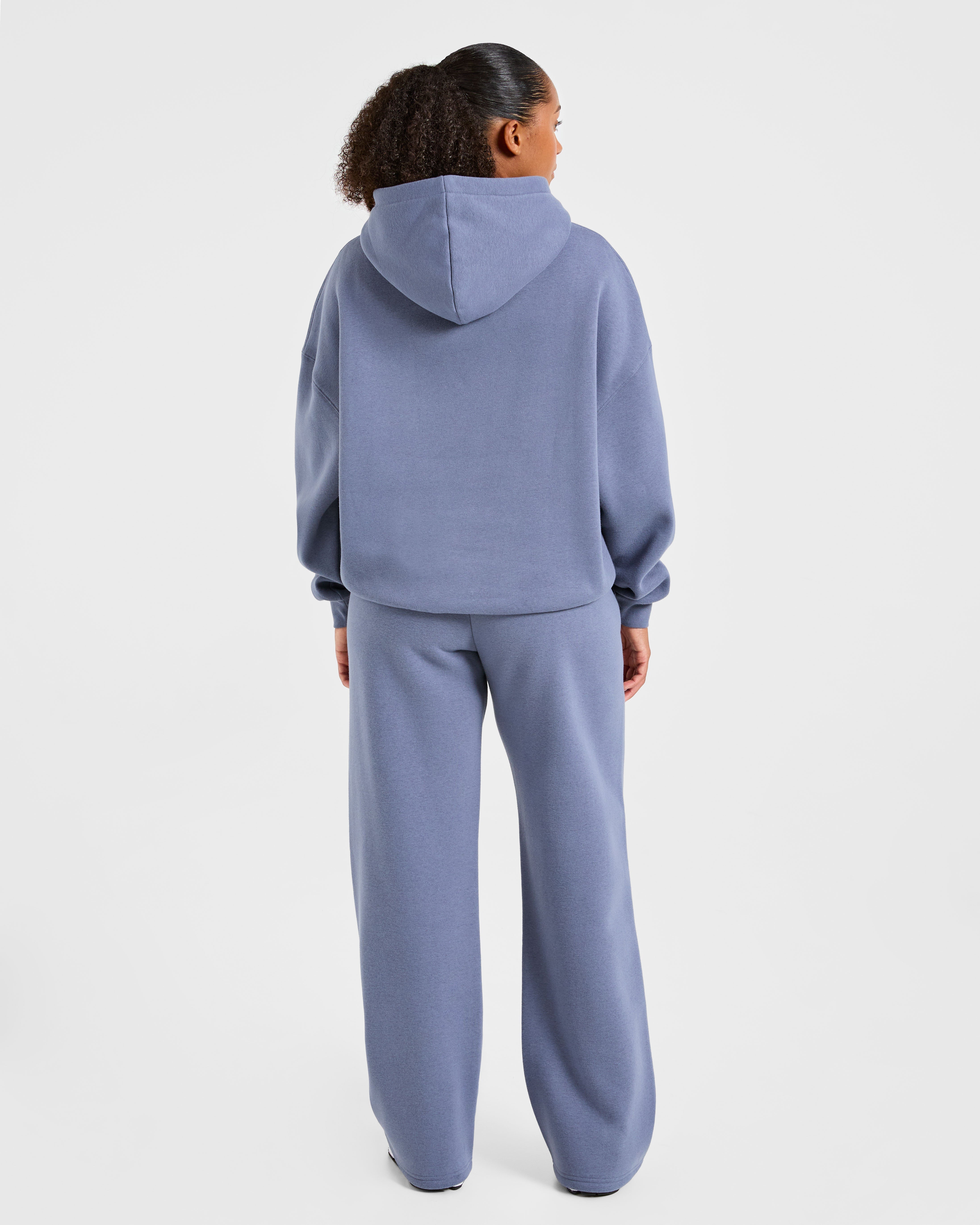 Classic Plush Oversized Straight Leg Joggers - Slate