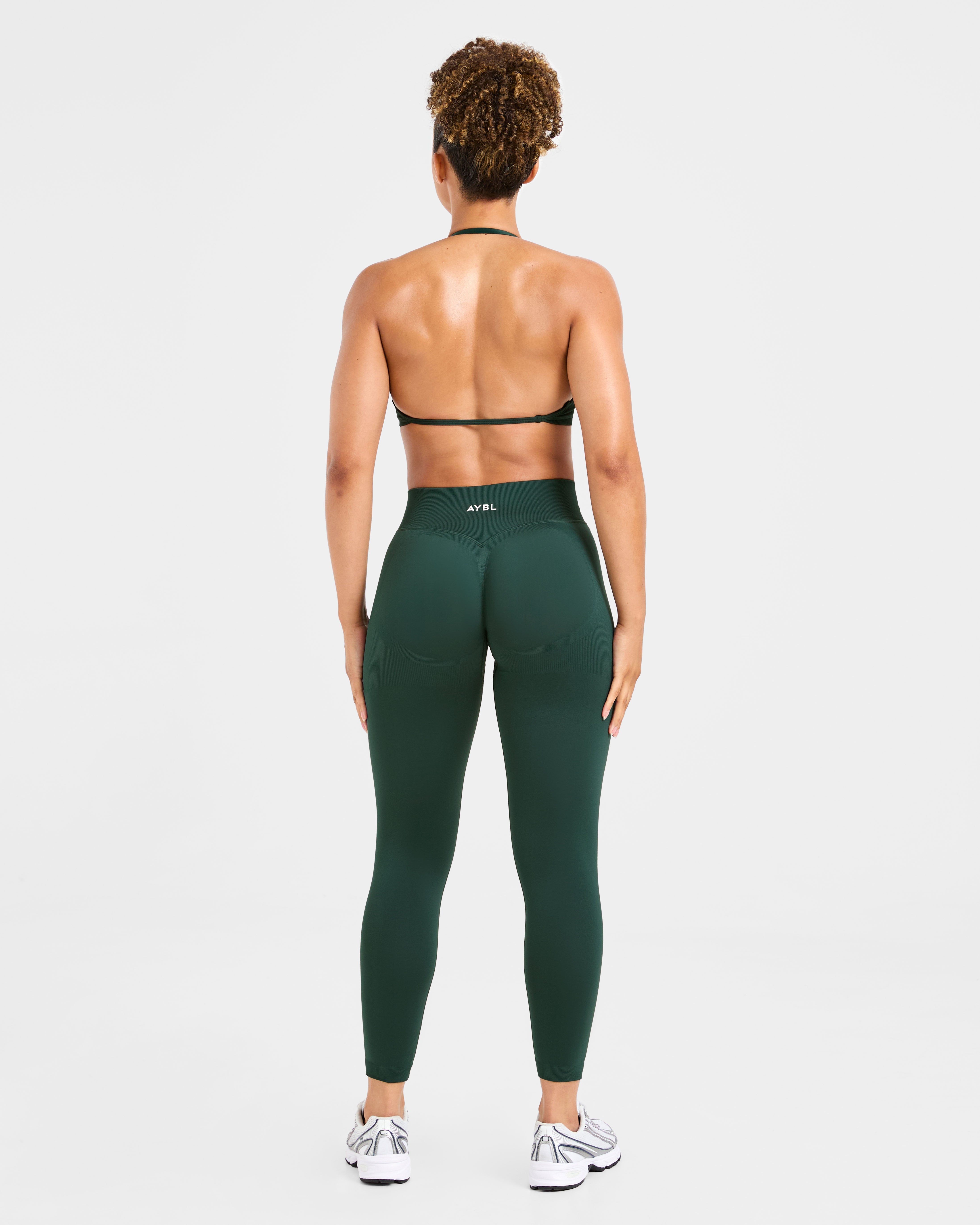 Adapt Seamless Strappy Sports Bra - Deep Forest