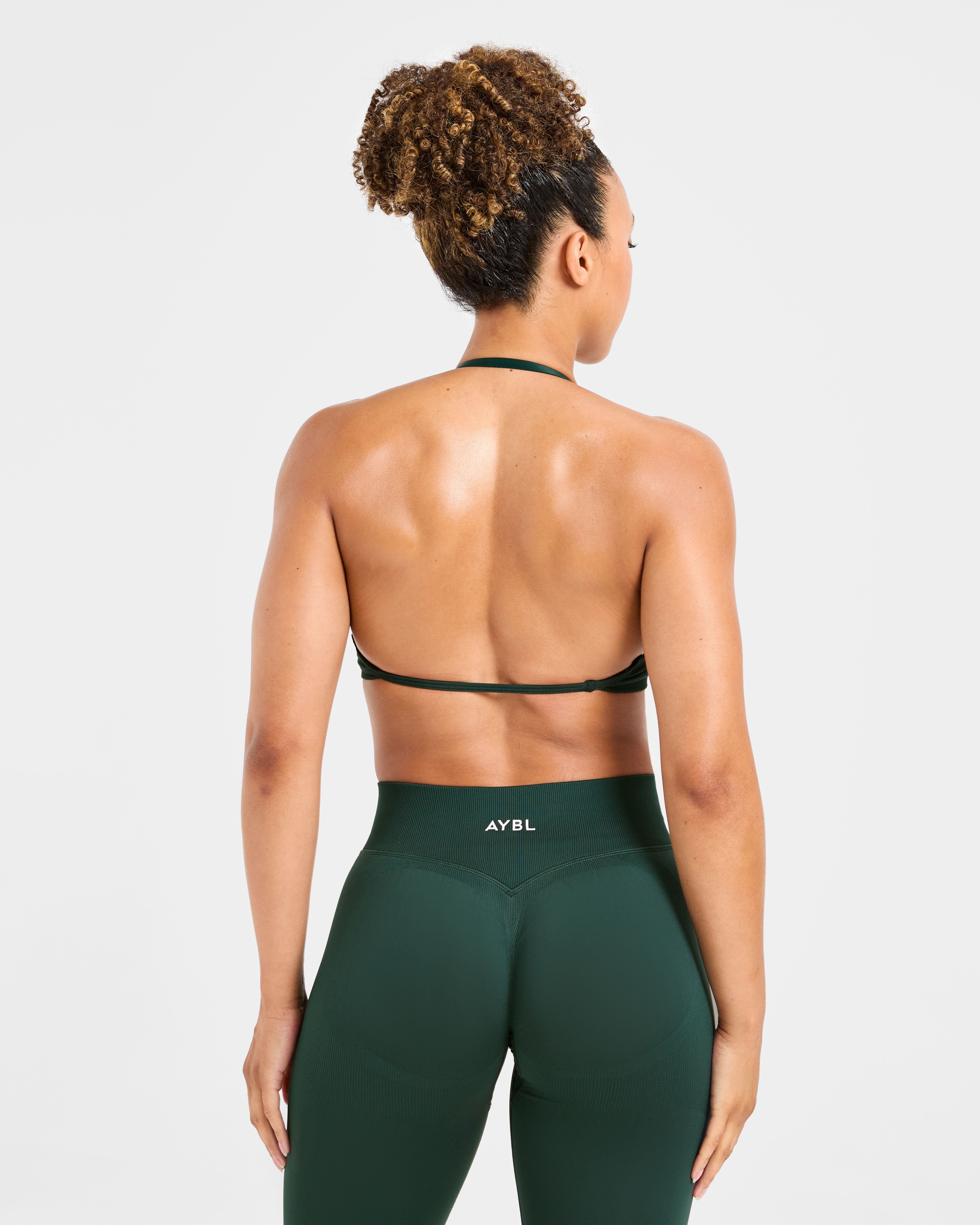 Adapt Seamless Strappy Sports Bra - Deep Forest