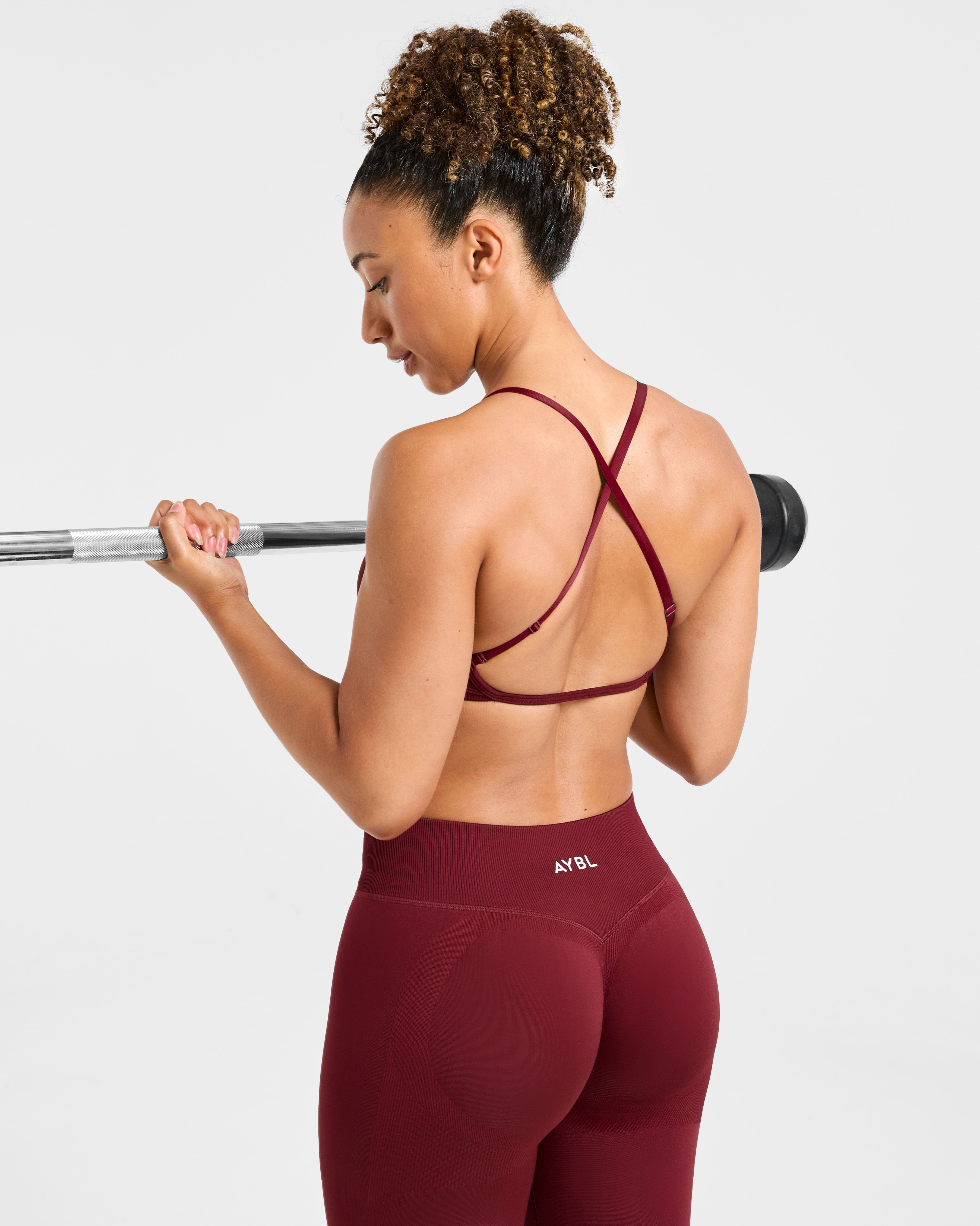 Adapt Seamless Strappy Sports Bra - Autumn Red