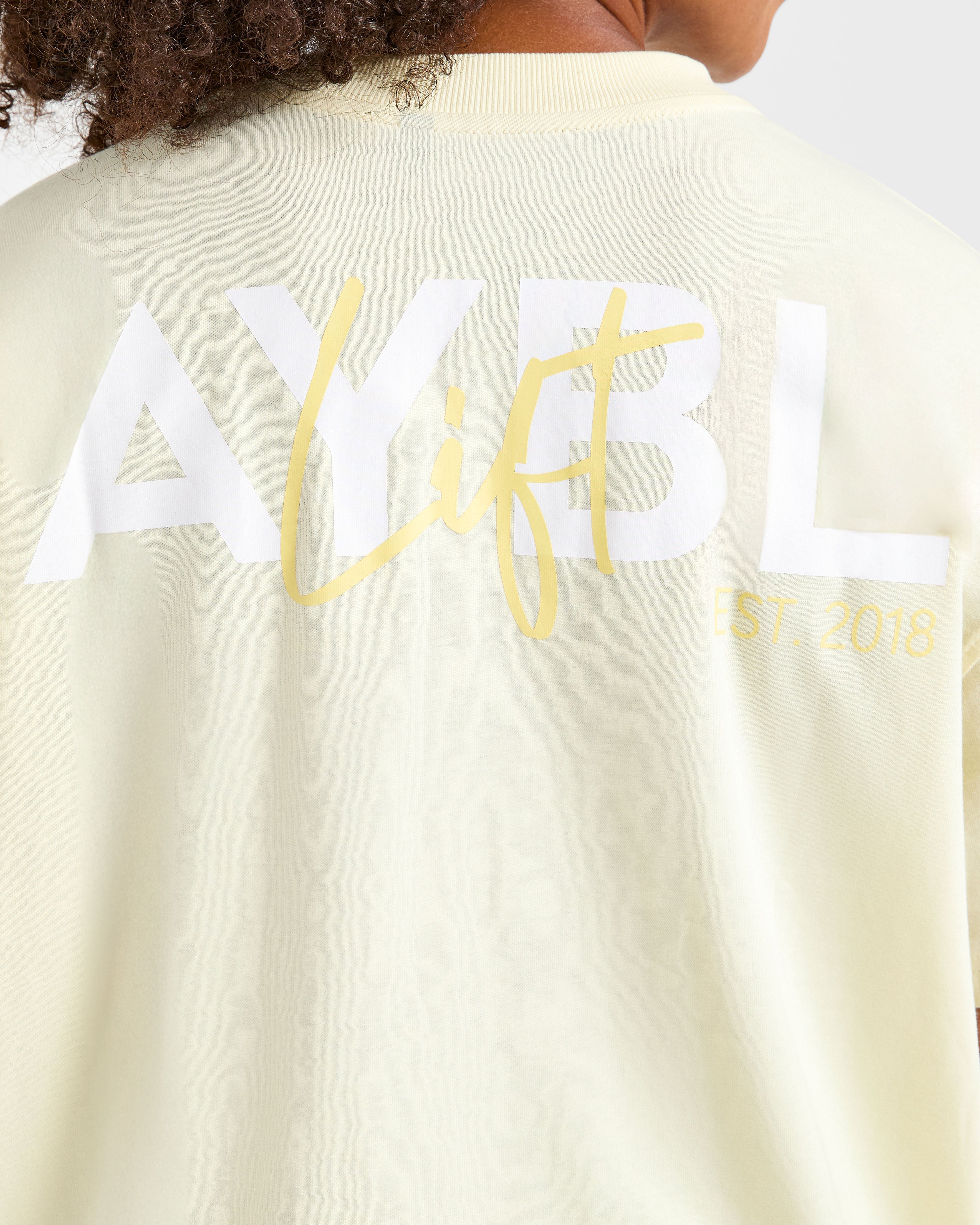 Lift Graphic Oversized T Shirt - Lemon Yellow