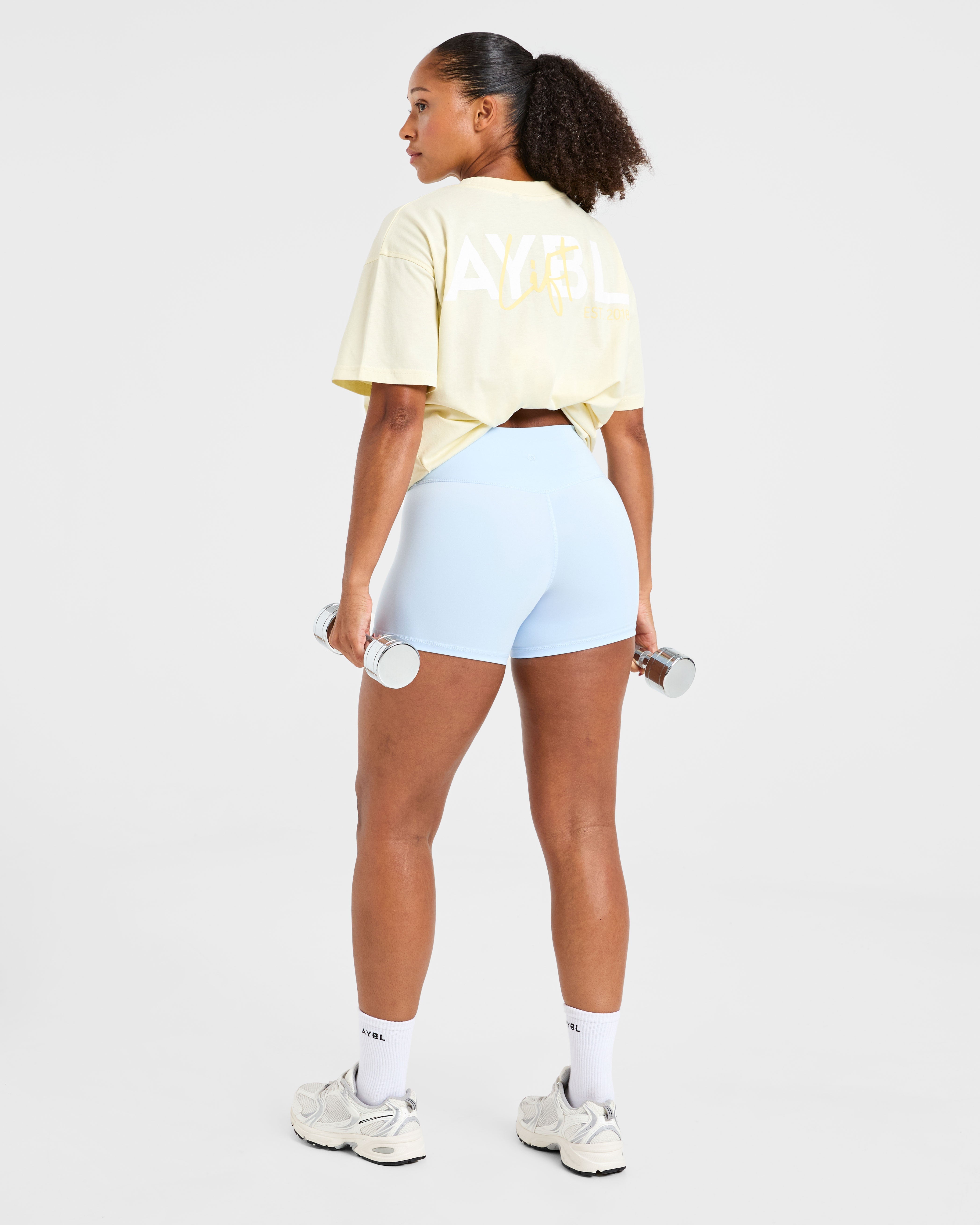Lift Graphic Oversized T Shirt - Lemon Yellow