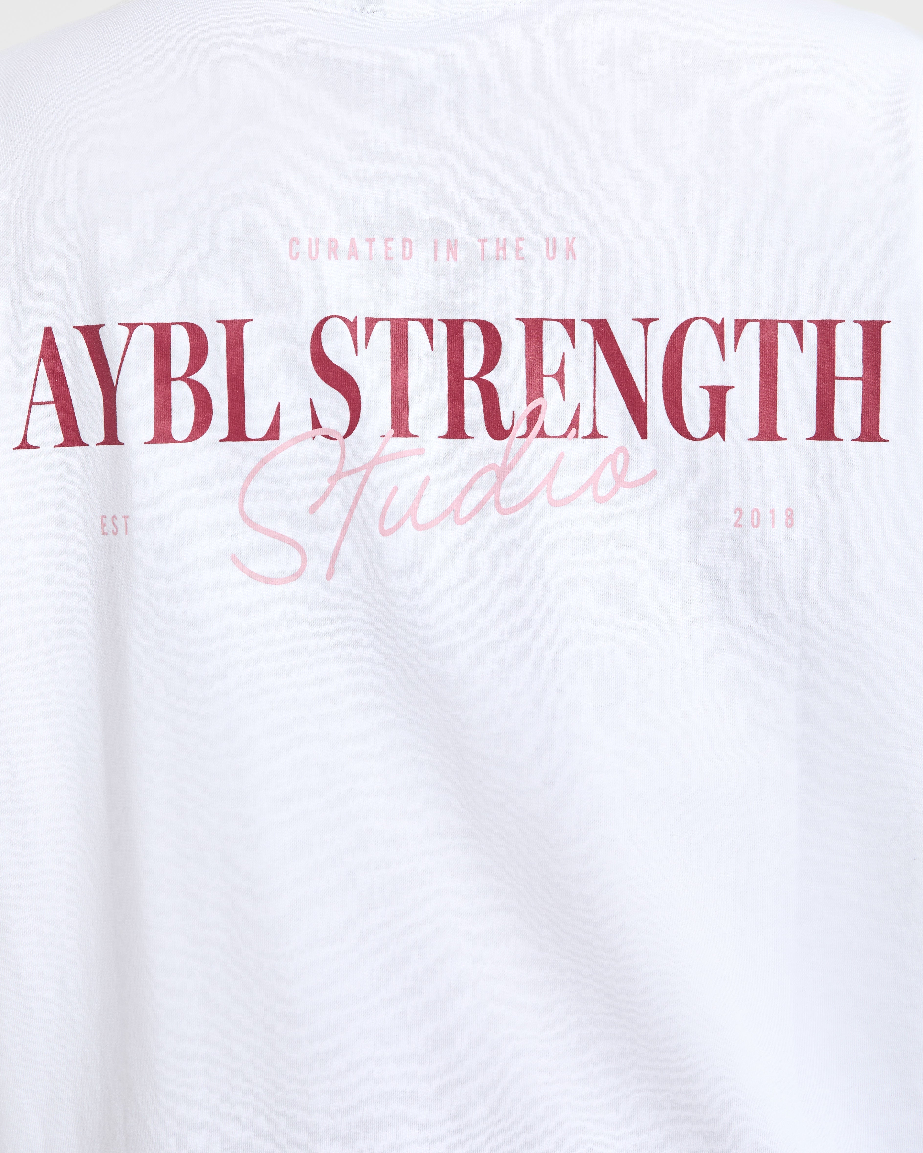 AYBL Strength Studio Oversized T Shirt - White