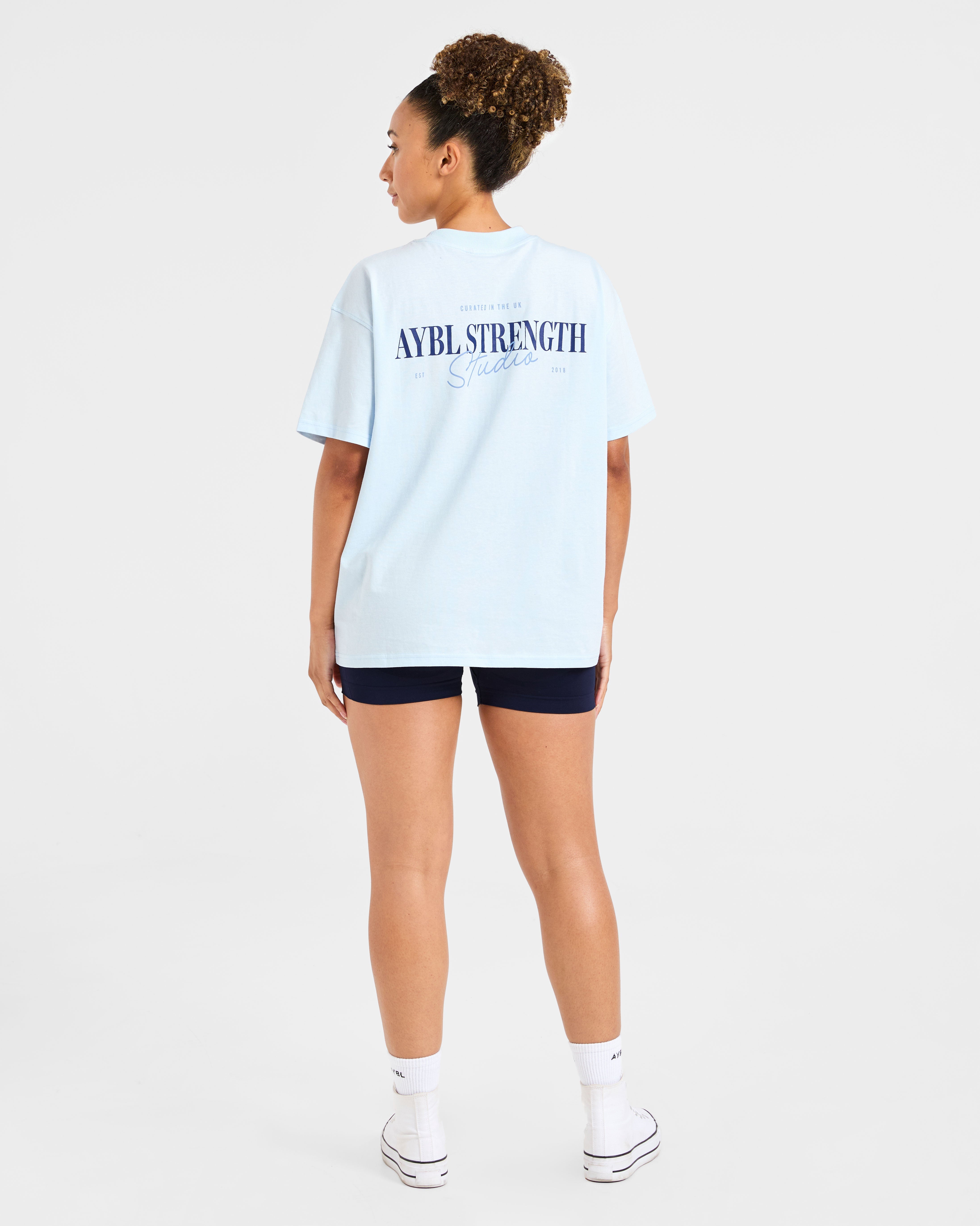 AYBL Strength Studio Oversized T Shirt - Blue