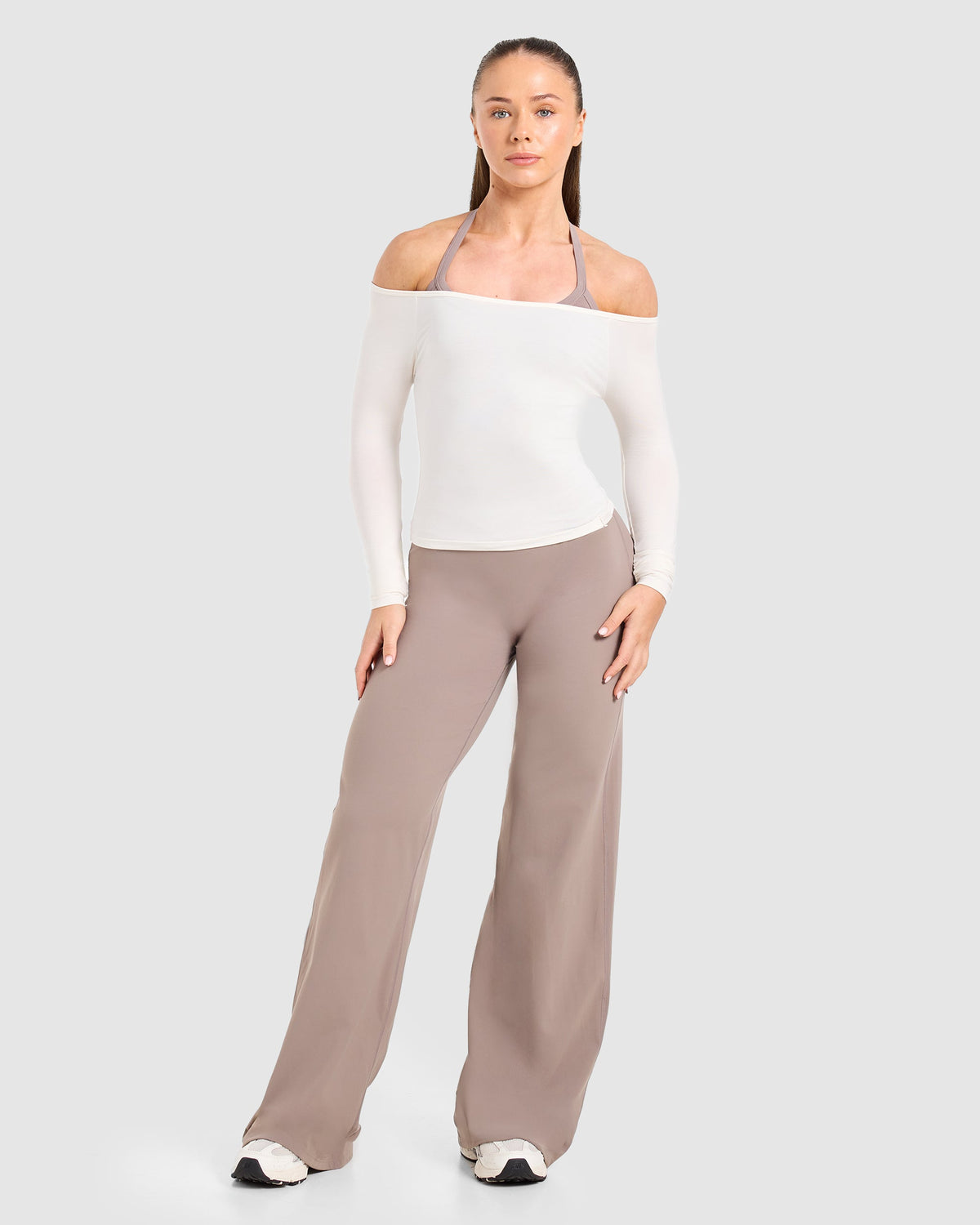 Ease Off The Shoulder Top - Cream White