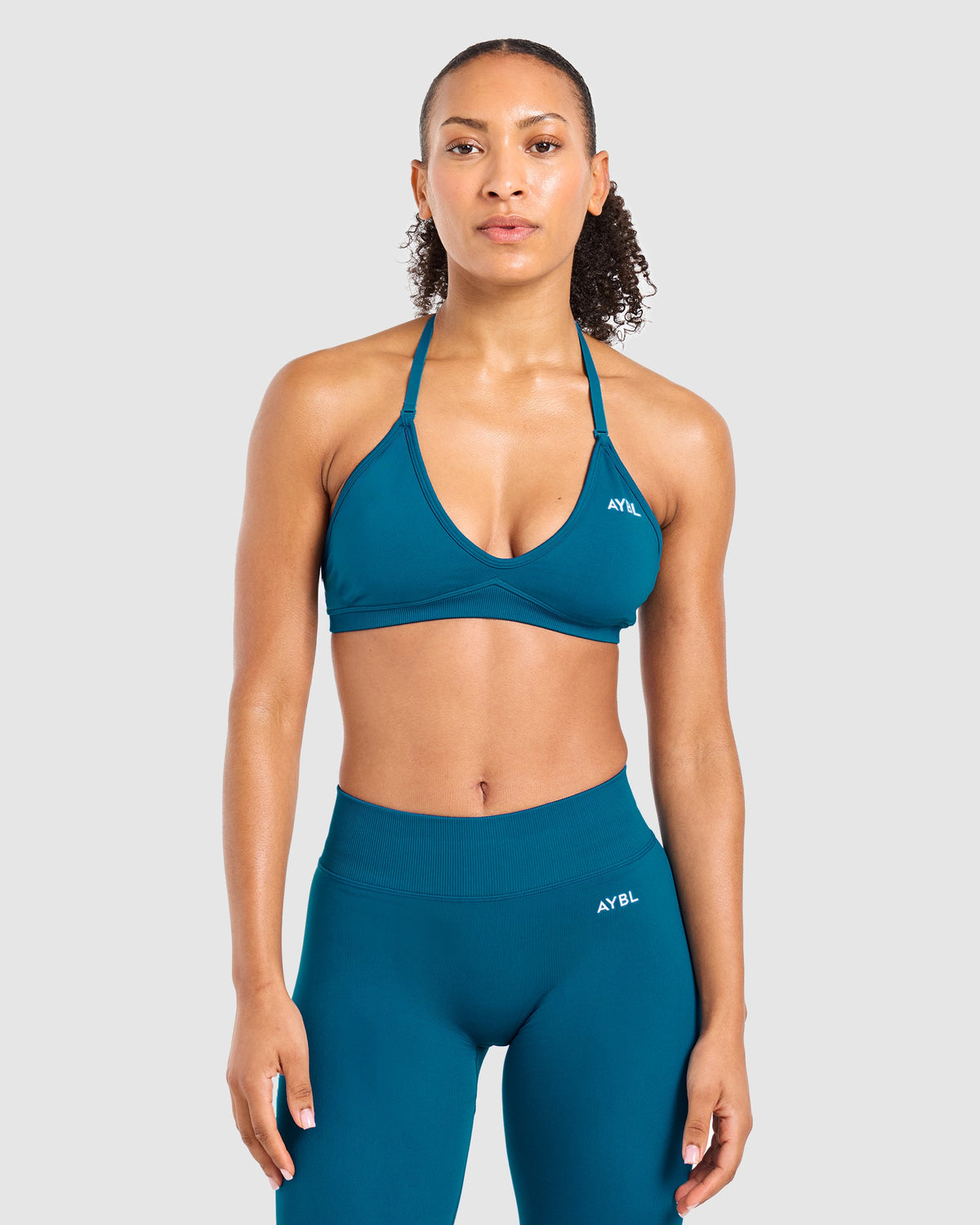Adapt Seamless Strappy Sports Bra - Deep Aqua