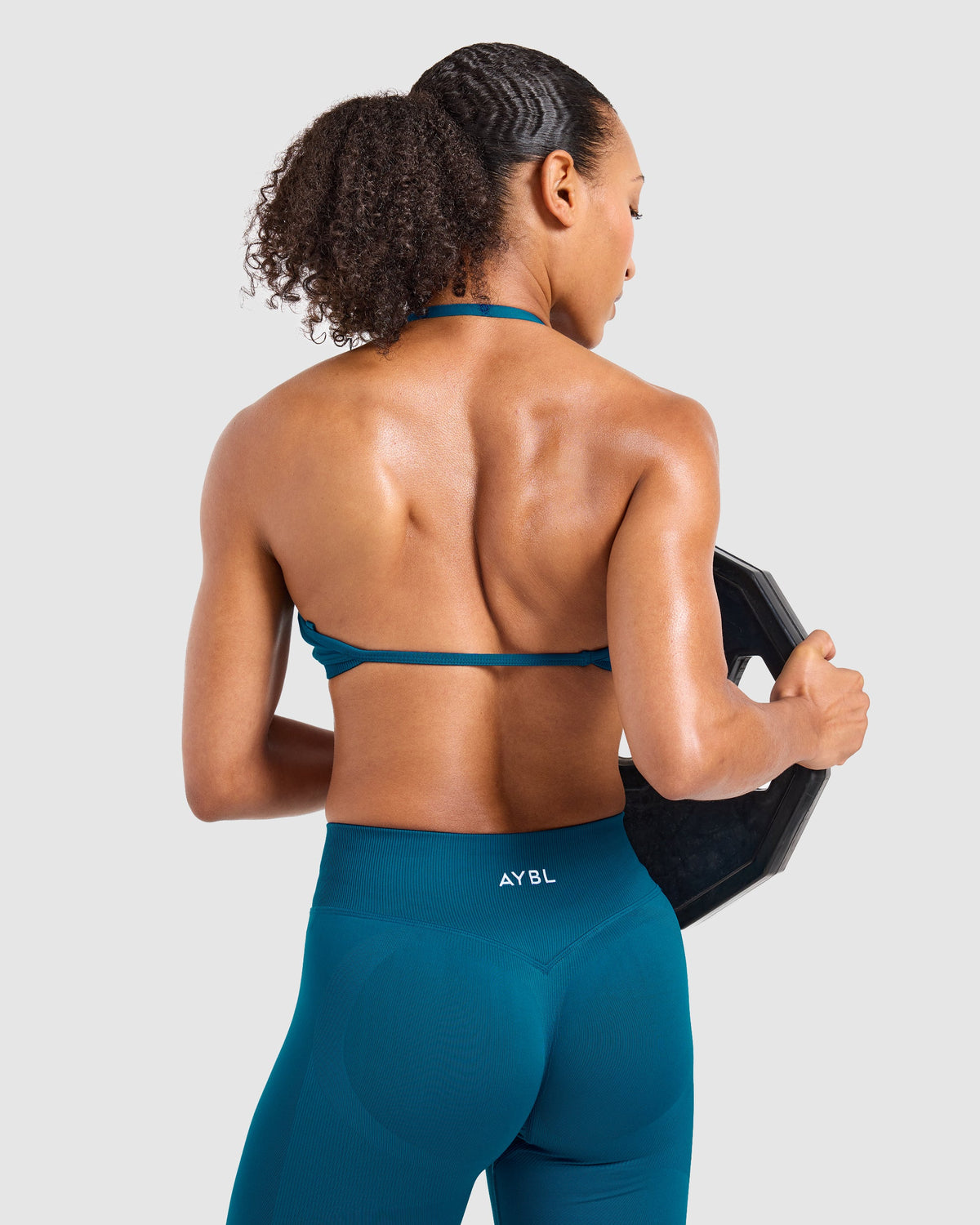 Adapt Seamless Strappy Sports Bra - Deep Aqua