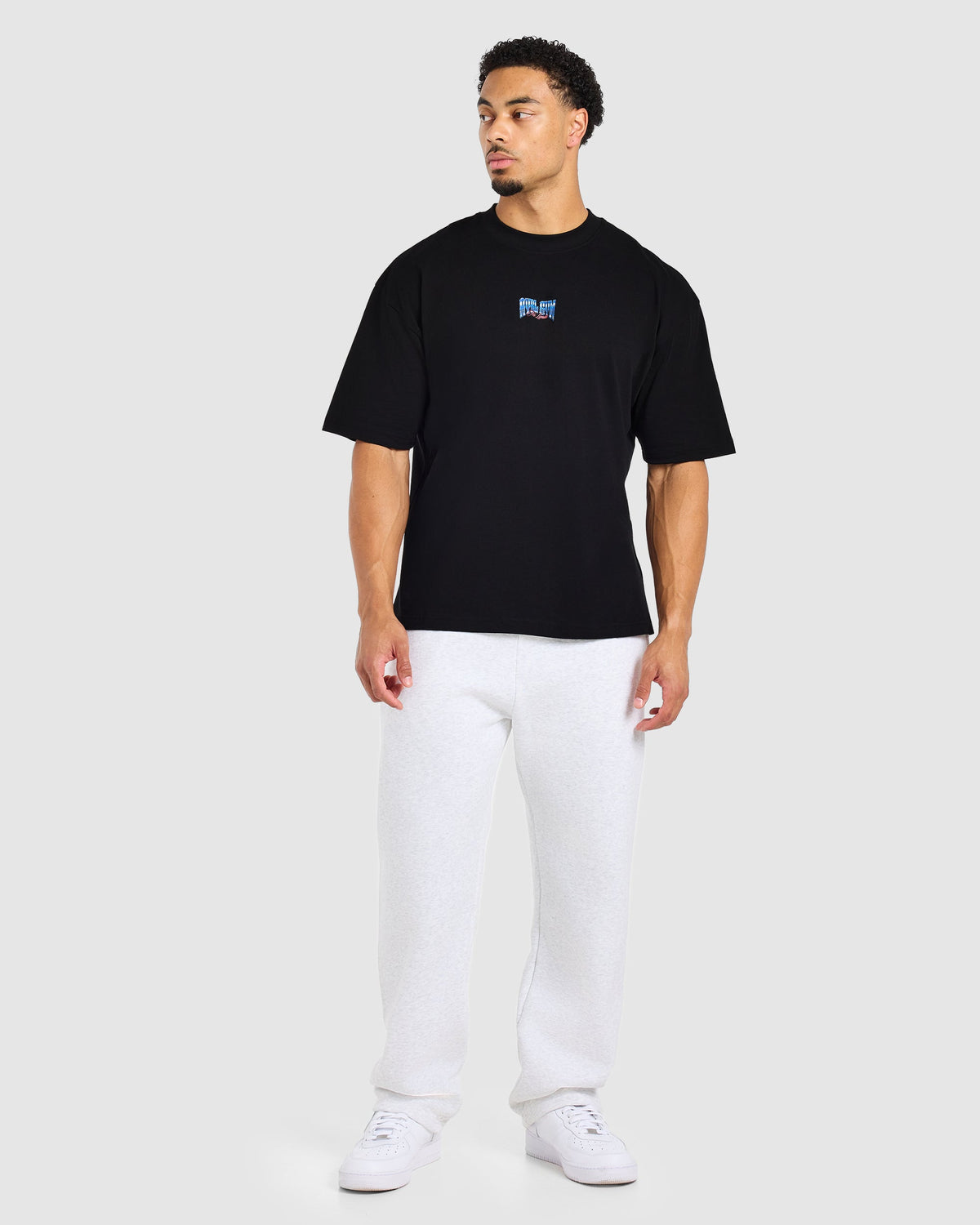 Anime Deadlift Dept Oversized T Shirt - Black/Blue