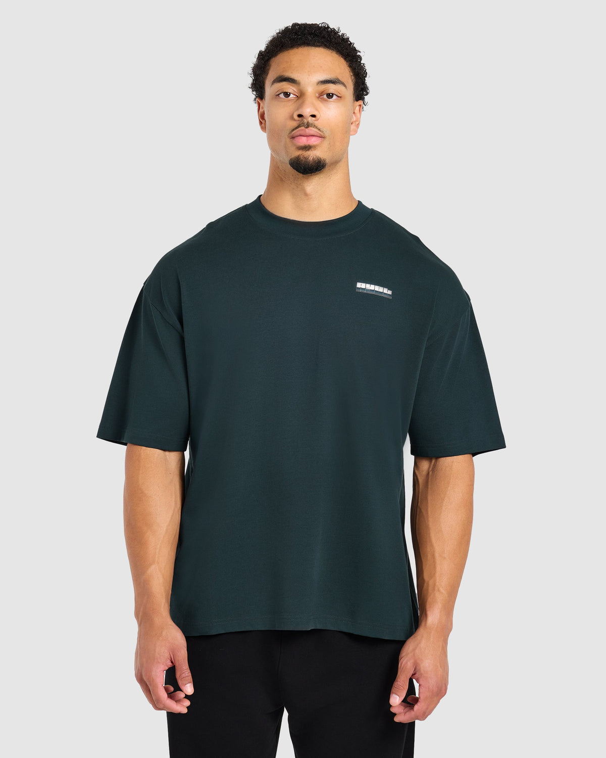 Anime Bench Press Oversized T Shirt - Dark Teal