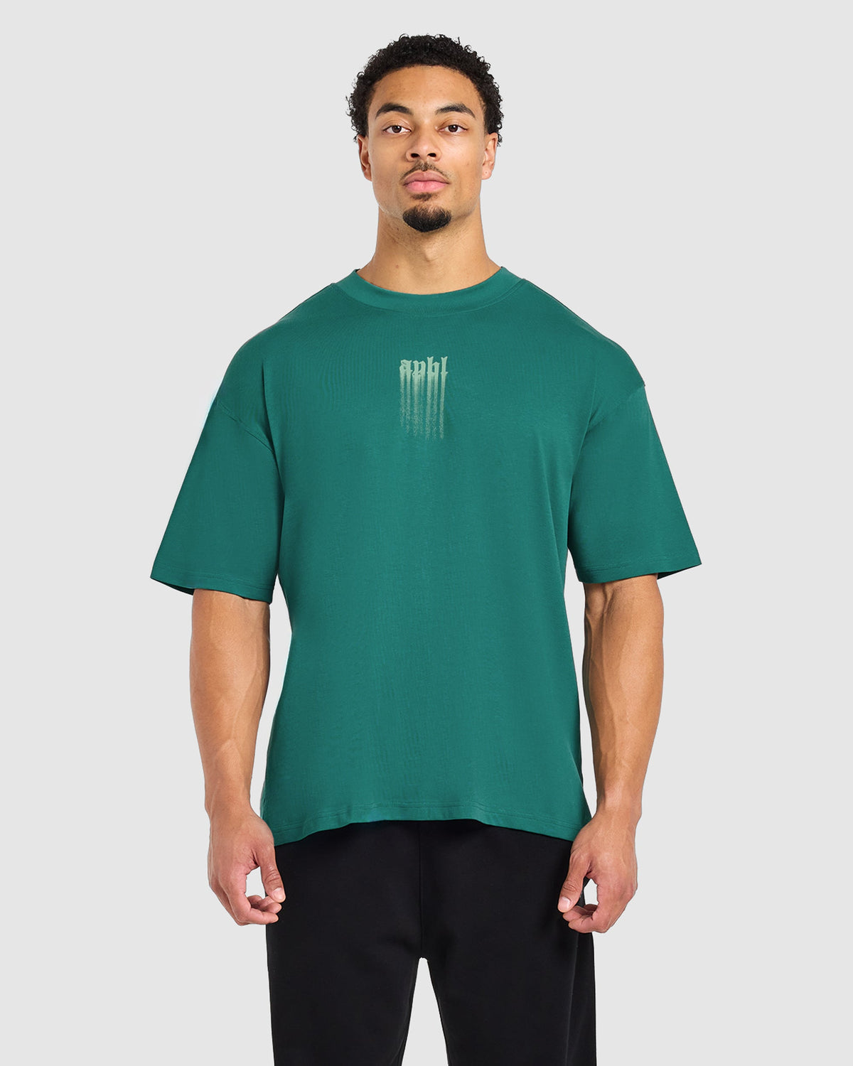 Gothic Blur Oversized T Shirt - Deep Teal